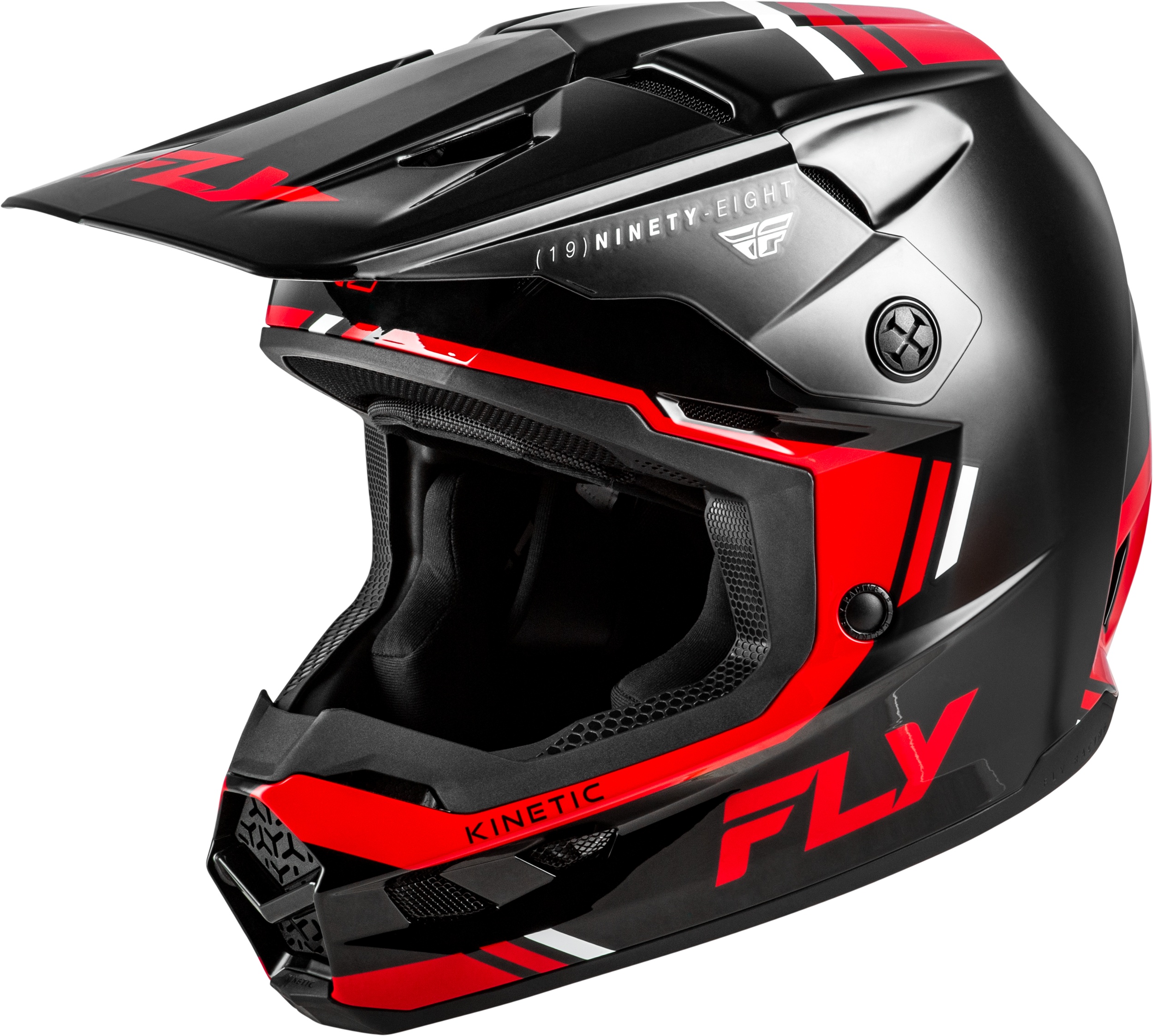 Fly Racing Helmet Black, Red, White Kinetic Verdict Series, 3-year limited warranty 73-8721S