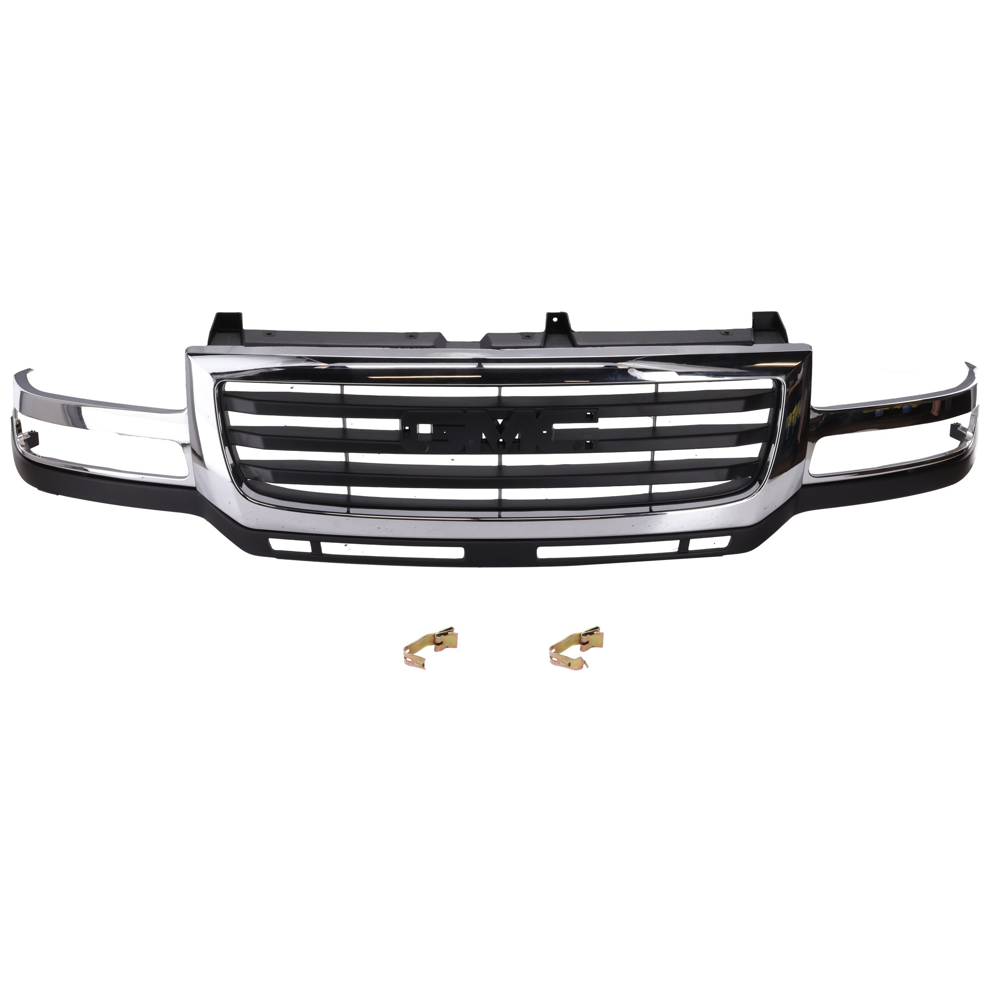 Replacement Grille Assembly, Chrome Shell with Painted Black  