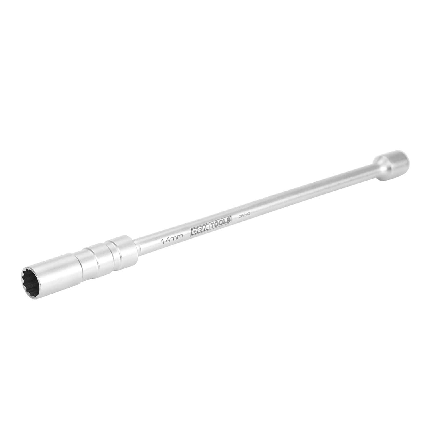 OEMTOOLS® 22813 3/8 Drive x 14 mm 12 pt. Thin Wall Spark Plug Socket (12 in. Extension)