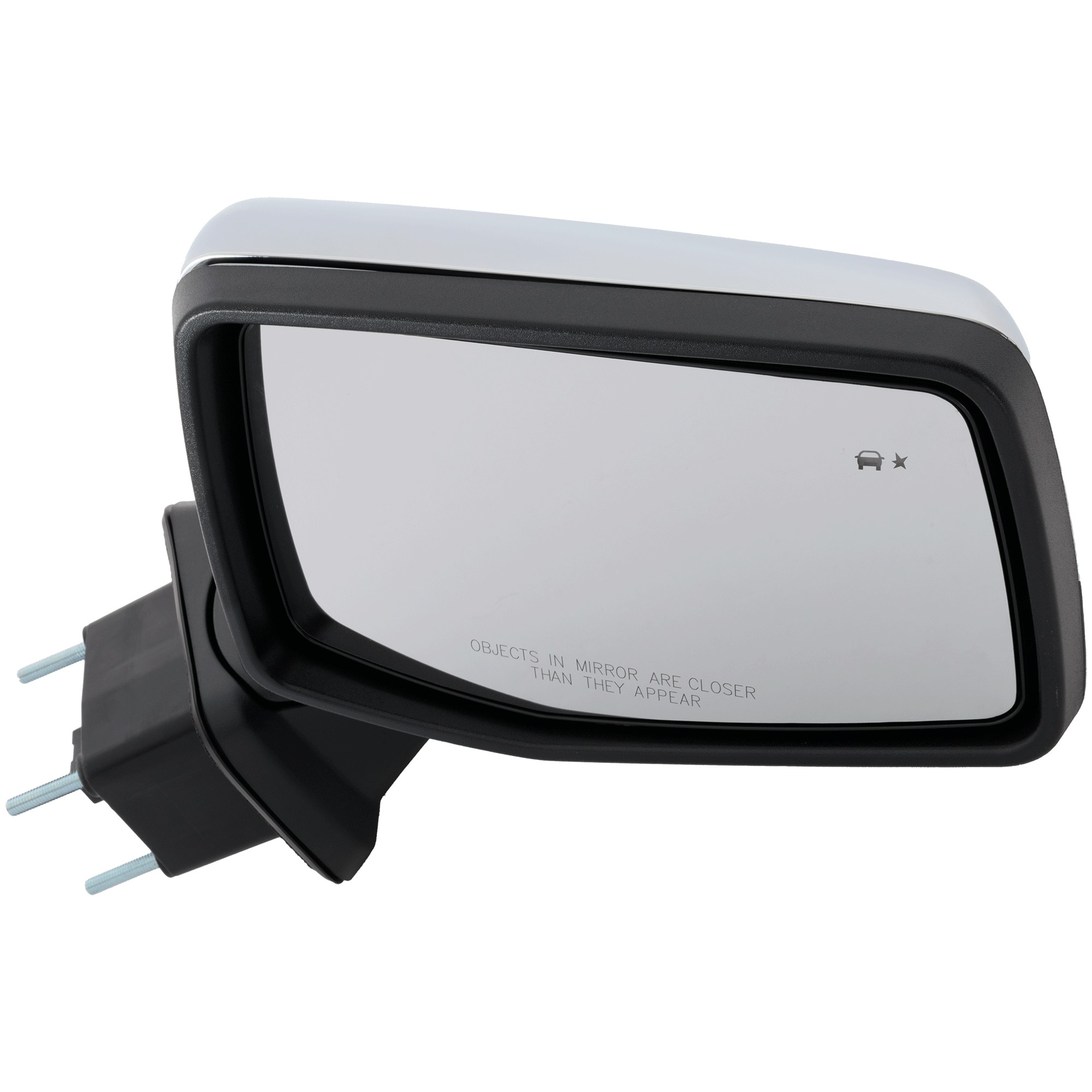 Kool Vue® 2019 GMC Sierra 1500 Denali - Passenger Side Mirror, Power, Heated, Chrome, Manual Folding, In-housing Signal Light, With Blind Spot Detection in Glass, No Memory, No Puddle Light, No Auto-Dimming GM240ER-S