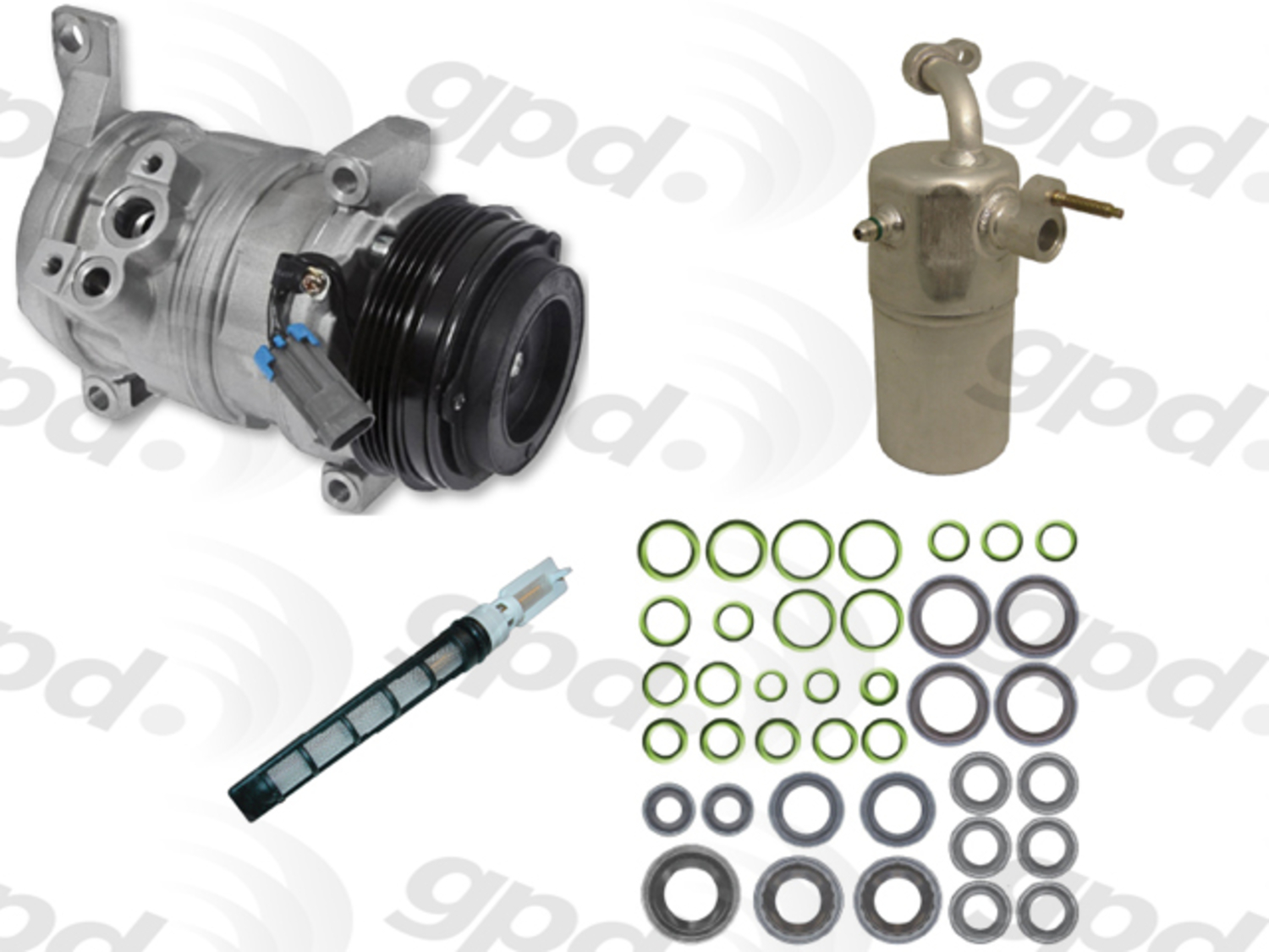 GPD® 9611809 GPD A/C Compressor Kit, With Clutch, 4-Groove Pulley 