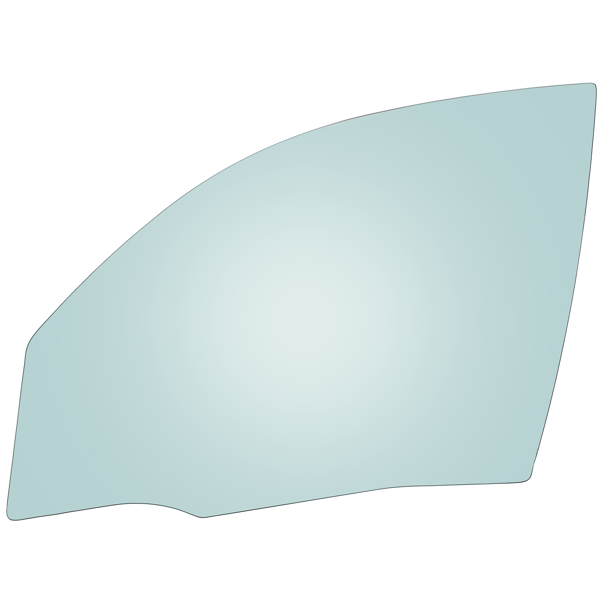 JC Whitney Front, Driver Side Door Glass, Green Tint, Replaces