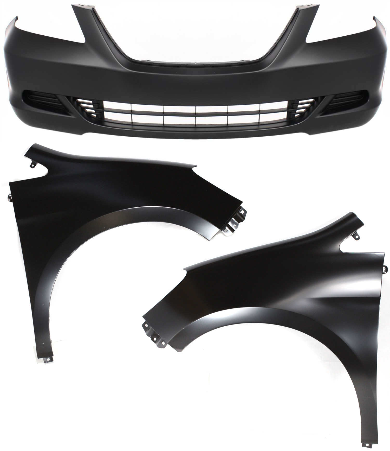 Replacement® 2005-2007 Honda Odyssey - 3-Piece Kit, Front Primed Bumper Cover, Includes (1) Bumper Cover and (2) Fender KIT-010718-61