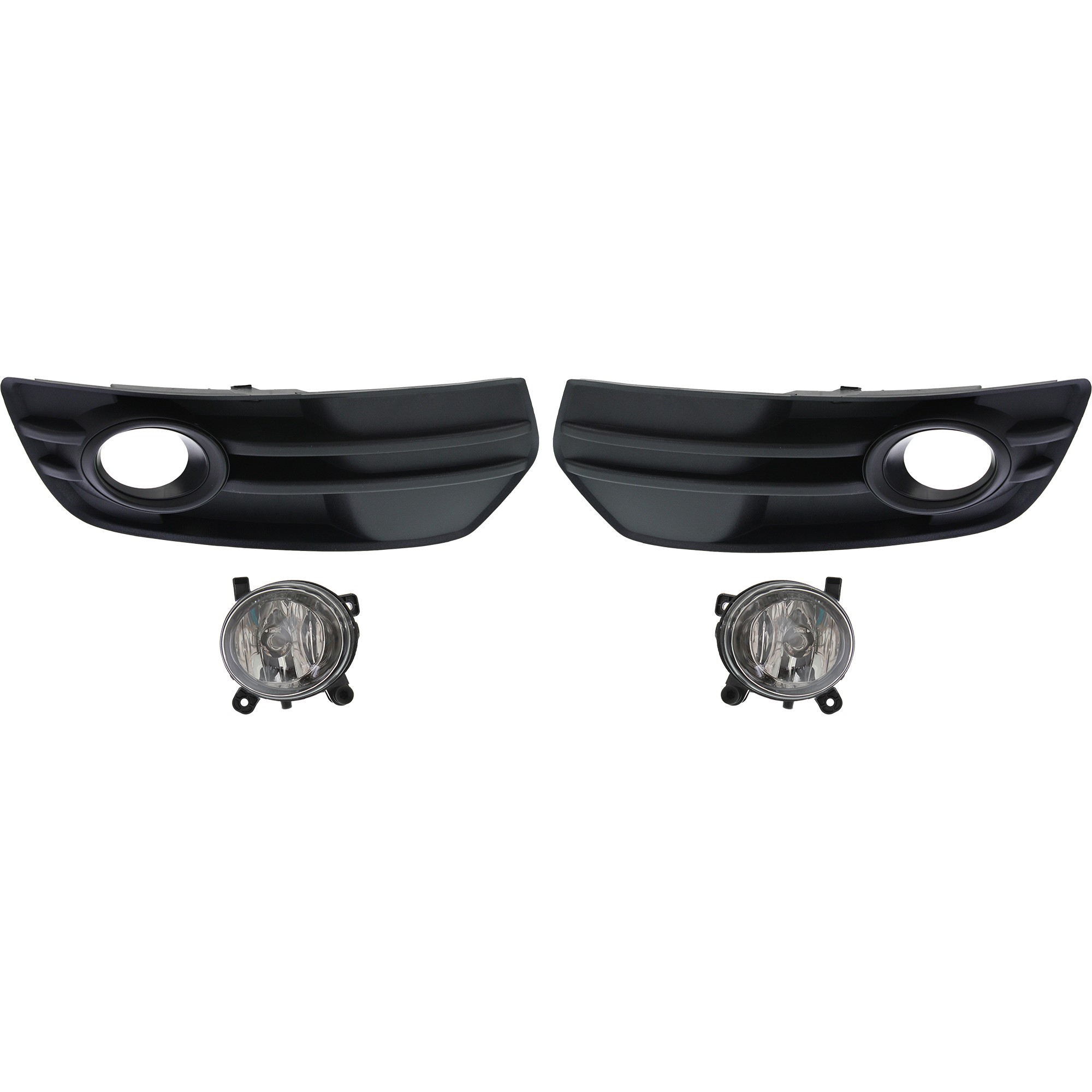 Replacement® 4-Piece Kit, Front, Driver and Passenger Side Halogen Fog Light, With bulb(s), For Models Without S-Line Package, Includes (2) Fog Light and (2) Fog Light Trim KIT-021417-46