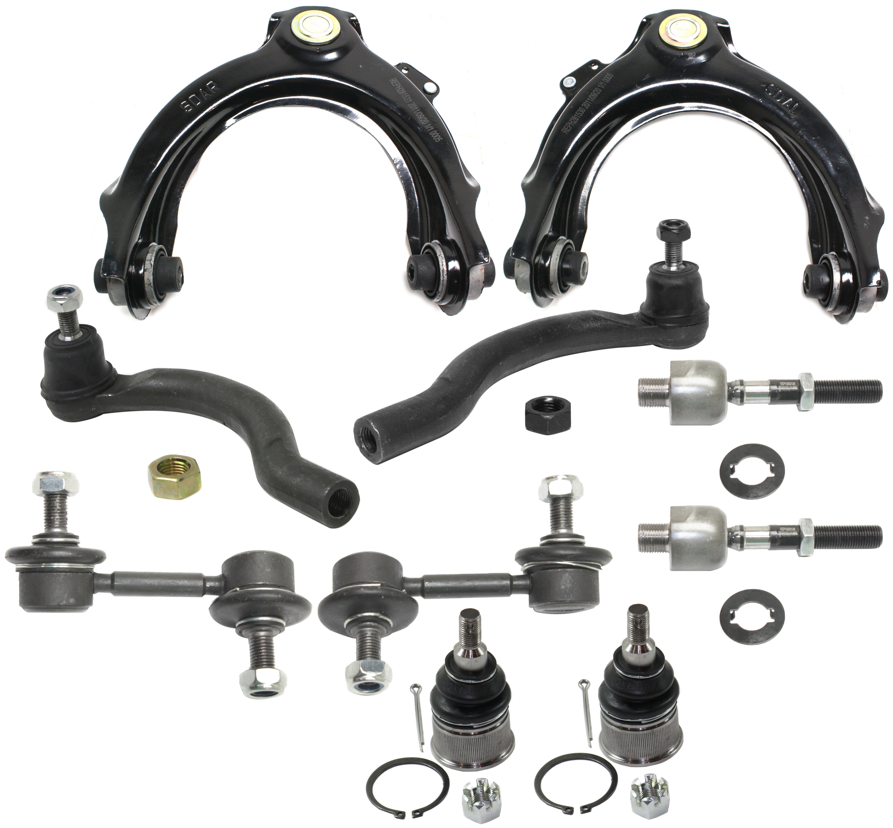 TrueDrive 10-Piece Kit Front, Driver and Passenger Side, Upper 