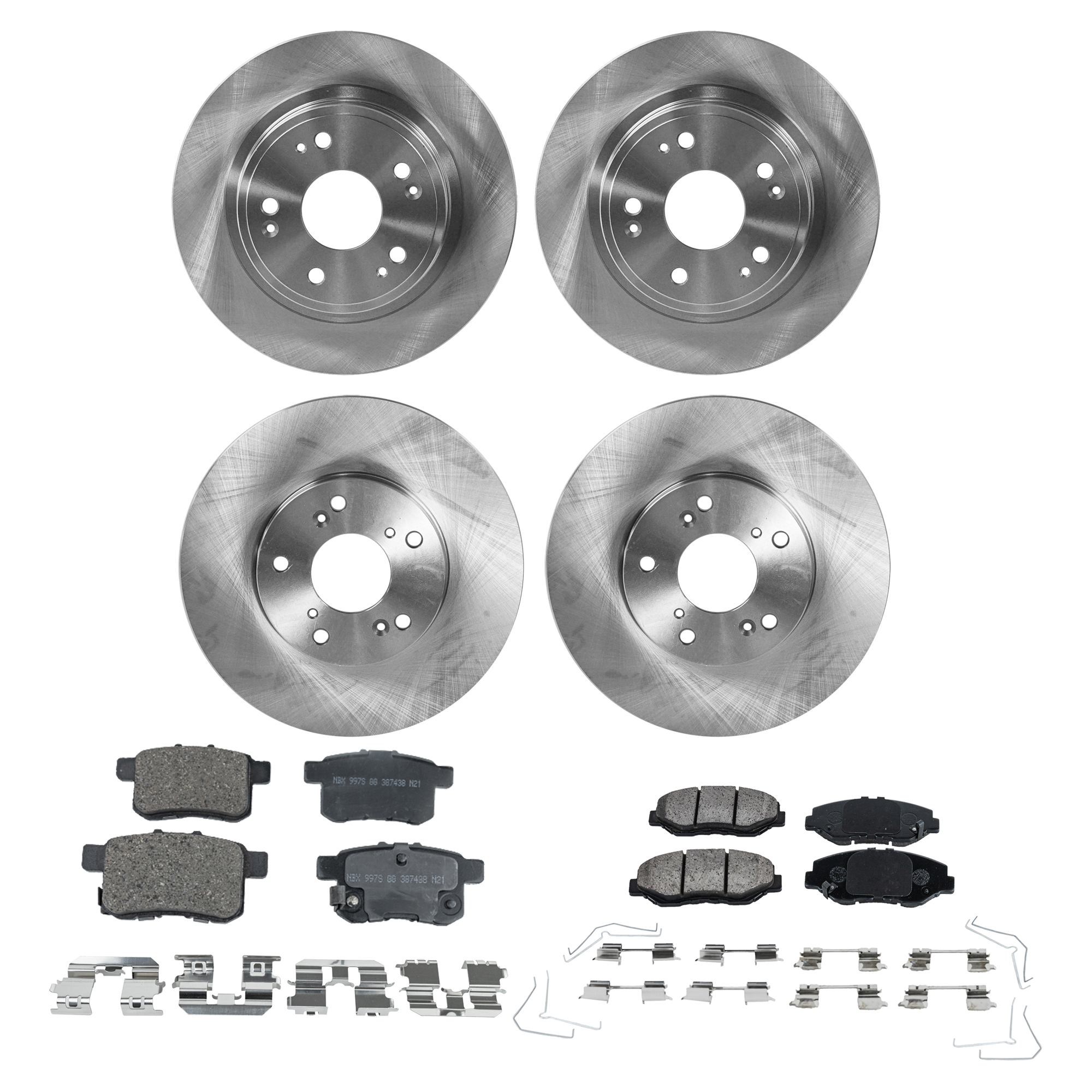 SureStop® Front and Rear Brake Disc and Pad Kit, Plain