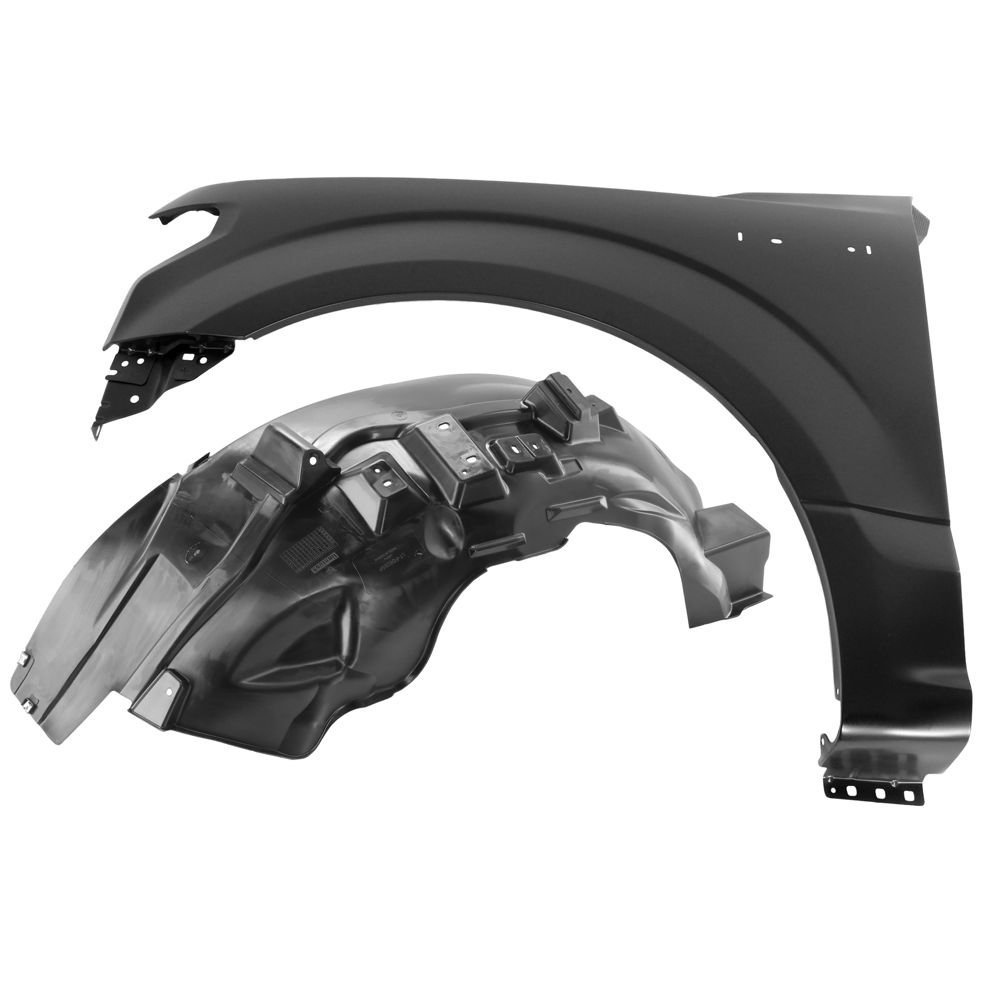 Replacement Fender Aluminum Primed, Front, Driver Side, 1-year unlimited-mileage warranty KIT-050926-AE132