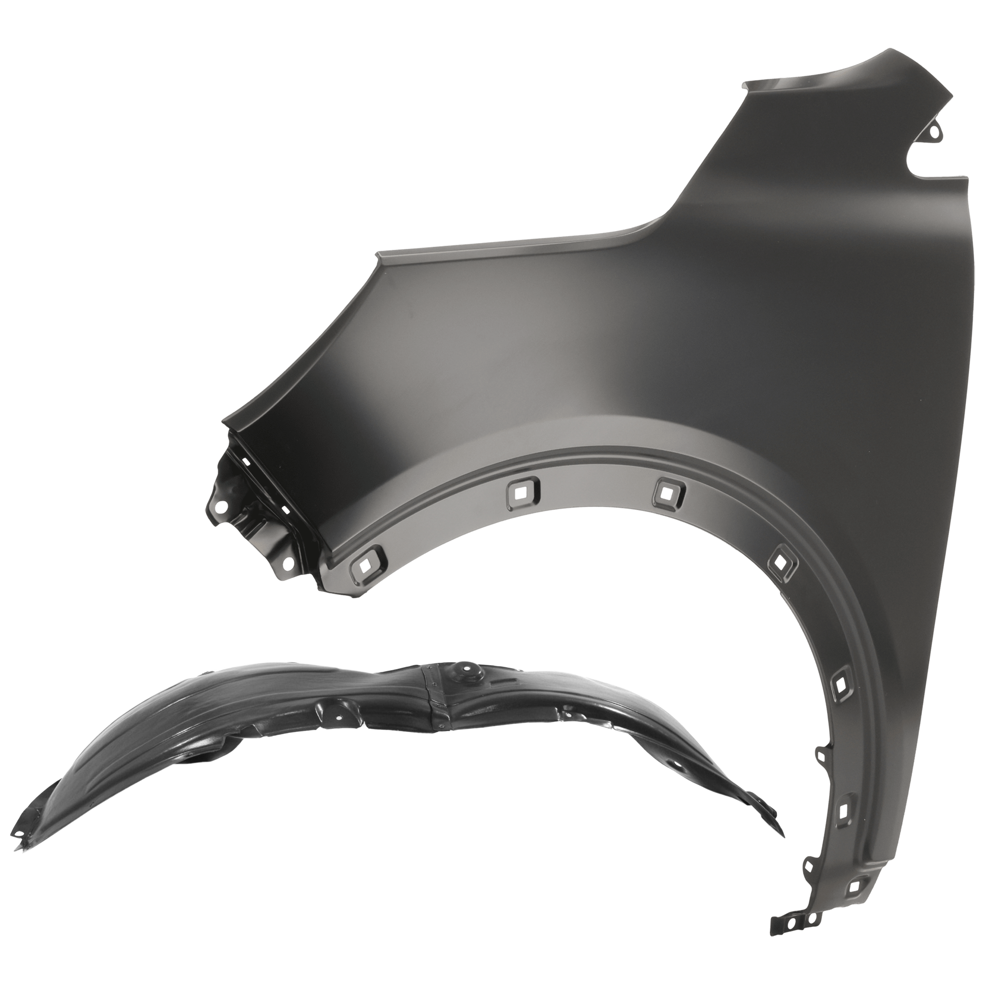 Replacement Fender Steel Primed, Front, Driver Side, 1-year unlimited-mileage warranty KIT-050926-AE1788