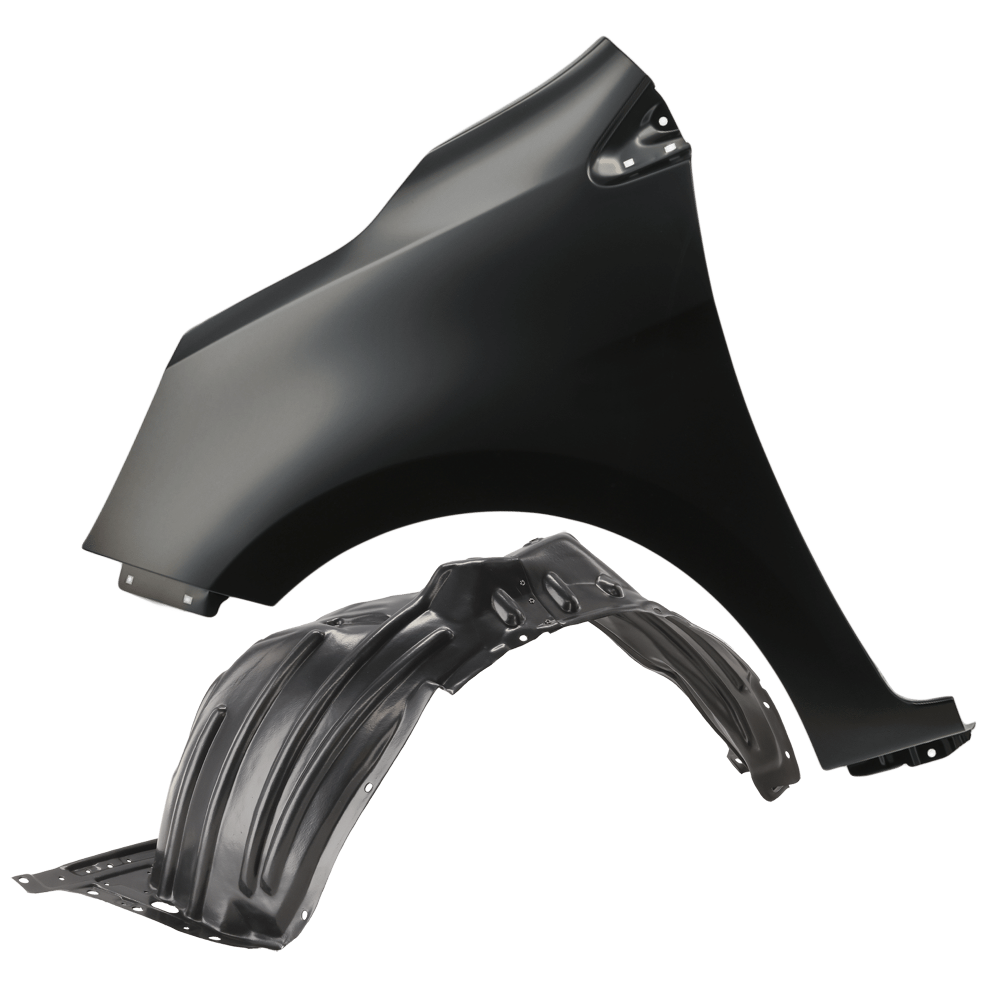 Replacement Fender Steel Primed, Front, Driver Side, 1-year unlimited-mileage warranty KIT-050926-AE472