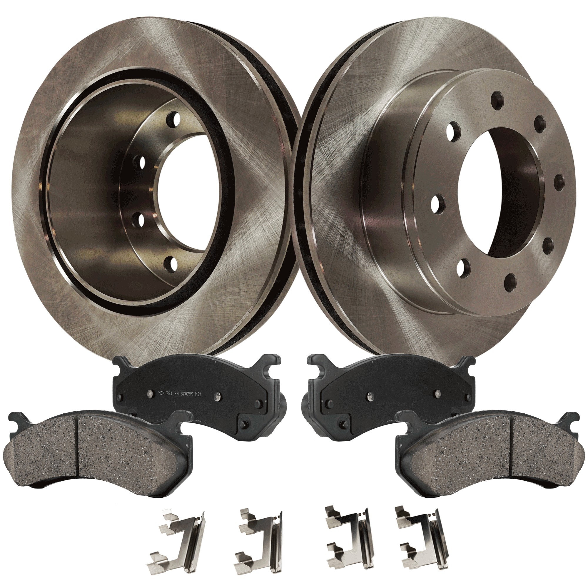 SureStop® 2001 GMC Sierra 1500 HD - Front and Rear Brake Disc and Pad Kit, Plain Surface, 4WD, Pro-Line Series KIT-052721-25