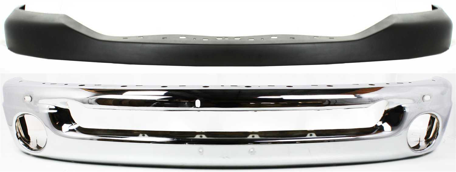 Replacement® 2006-2009 Dodge Ram 2500 - 2-Piece Kit, Front, Upper Textured Bumper Cover, Includes (1) Bumper and (1) Bumper Cover KIT-071317-06