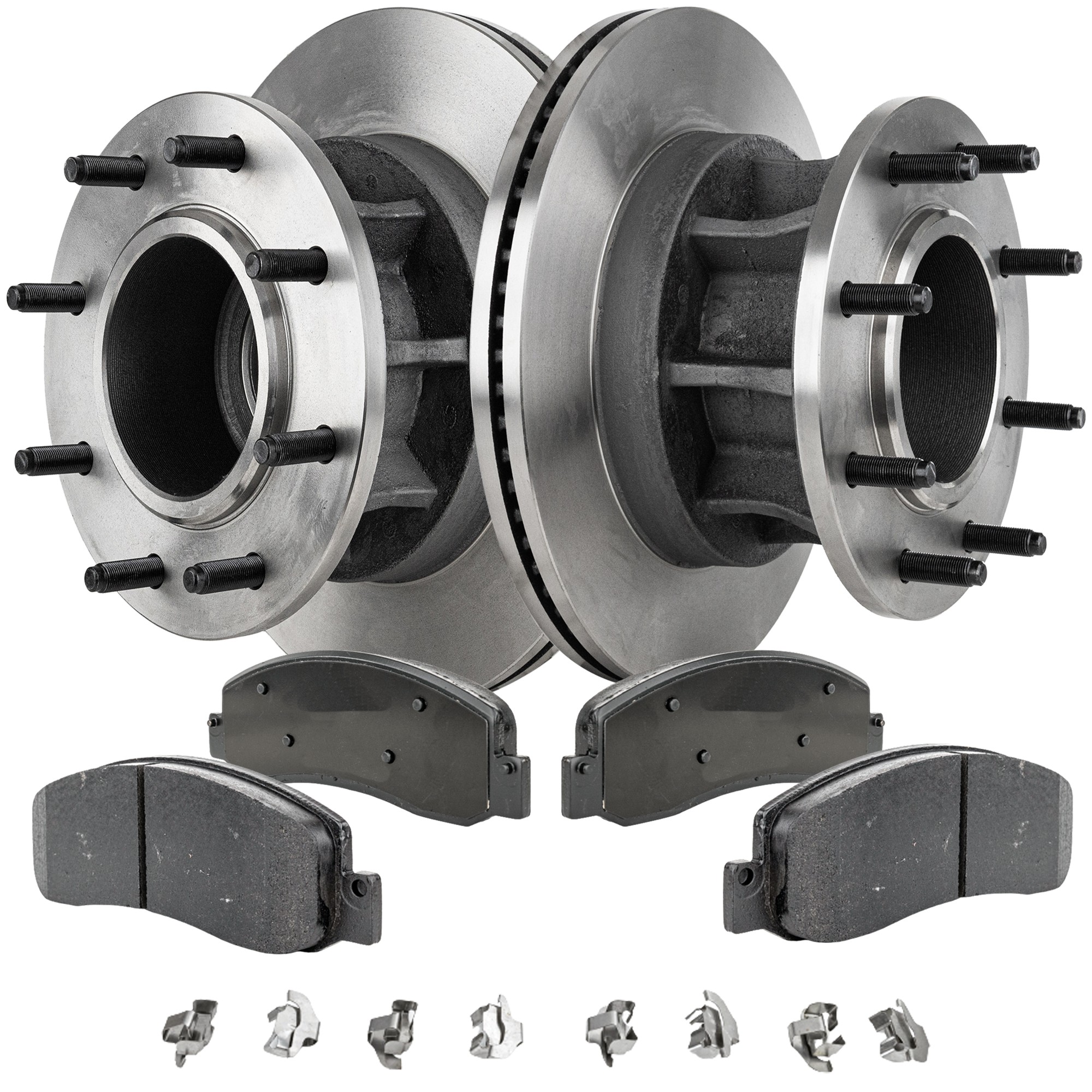 SureStop® Front Brake Disc and Pad Kit, Plain Surface 8 Lugs