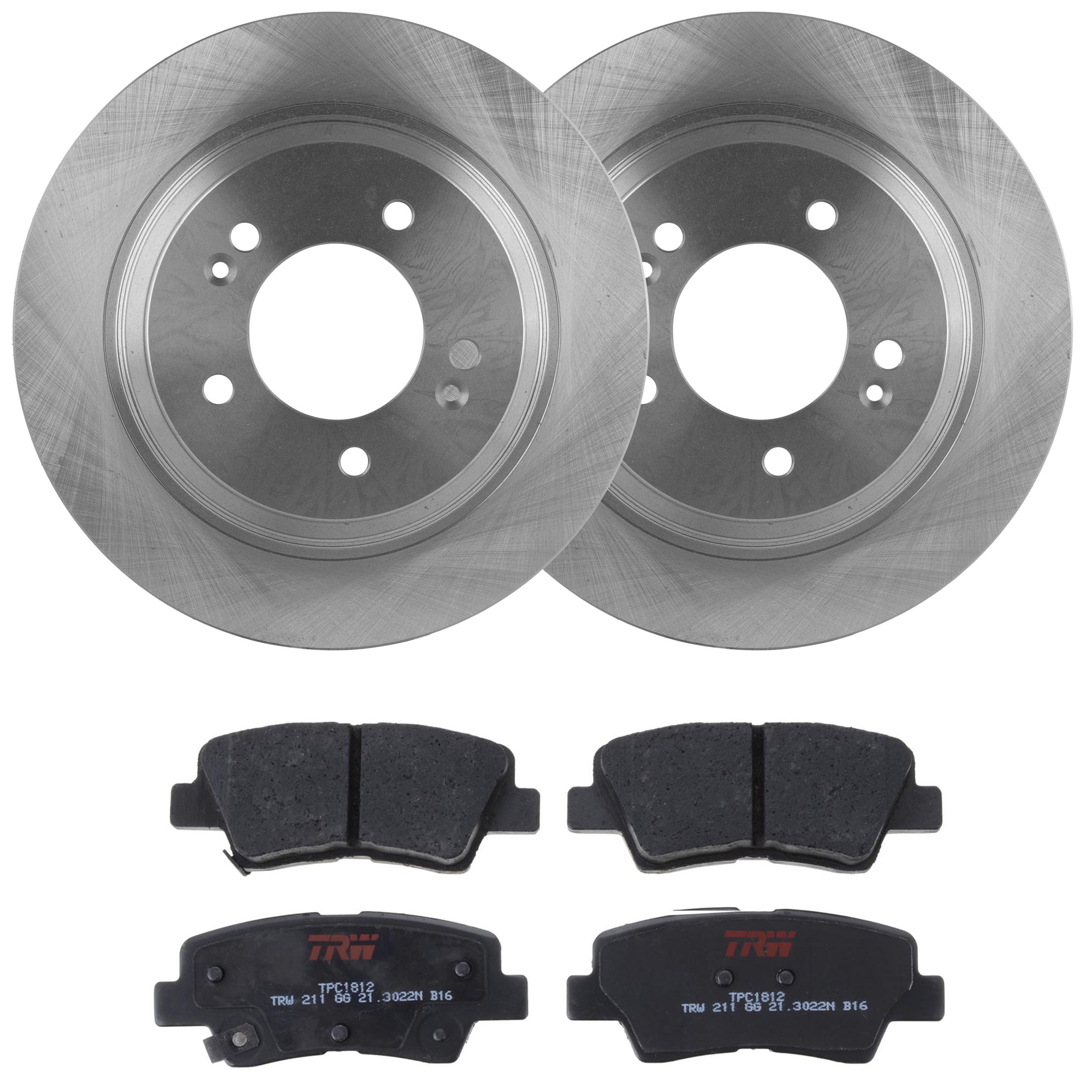 Transit Auto Rear Brake Kit For Toyota Yaris 2012-2018 – Includes Rotors & Semi-Metallic Pads (Kit K8S-101958)