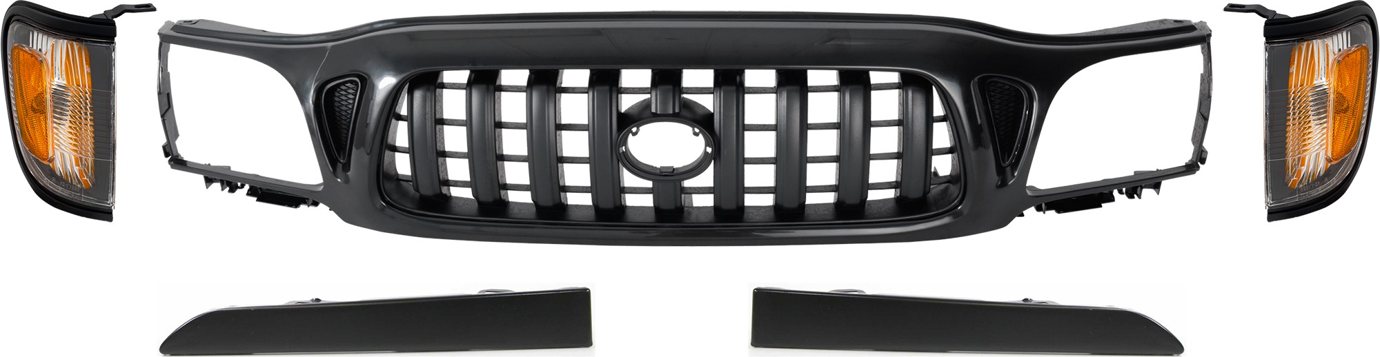 Replacement® 2002 Toyota Tacoma Pre Runner - 5-Piece Kit Grille, Paintable, Includes (2) Corner Light, (1) Grille Assembly, and (2) Headlight Filler KIT-072924-C1708