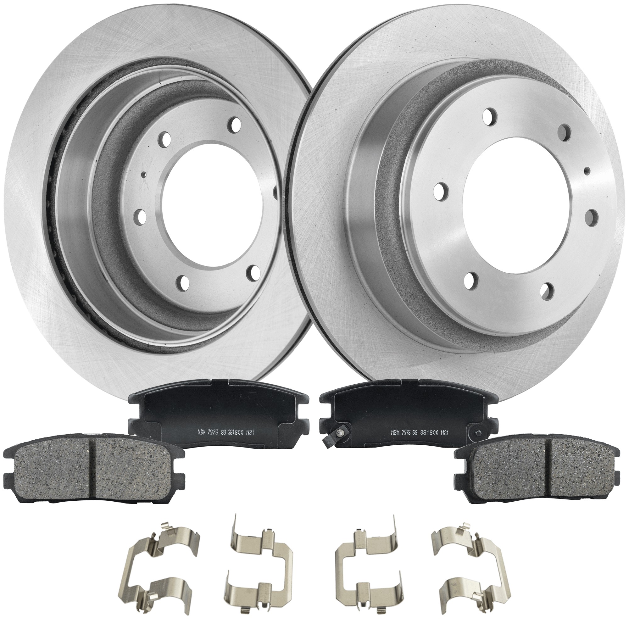 SureStop® 2-Wheel Set Rear Brake Disc and Pad Kit, Plain