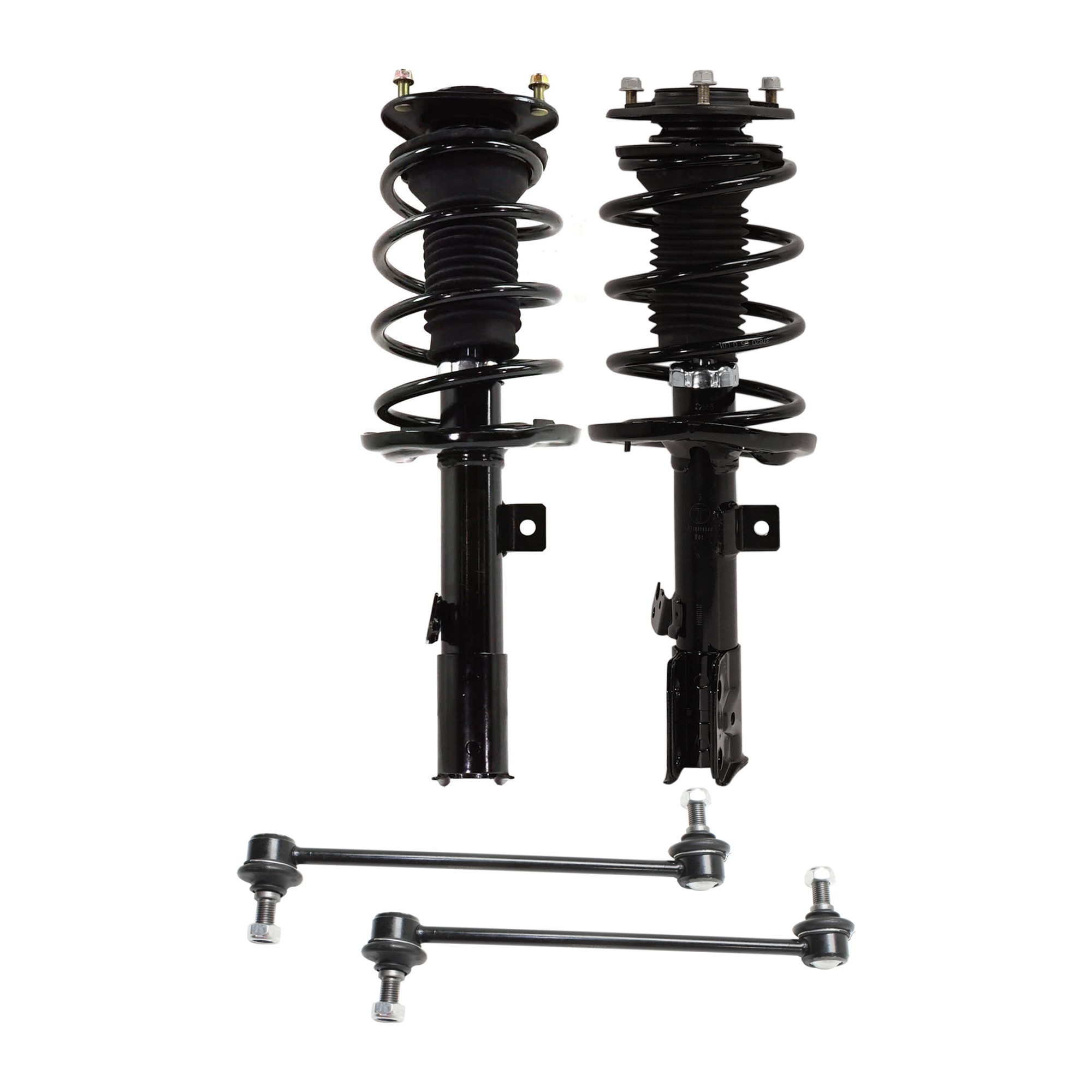 TrueDrive® 2015 Toyota Corolla L 4 Cyl 1.8L - 4-Piece Kit Front, Driver and Passenger Side Fully Loaded Strut, includes (2) Shock Absorber and Strut Assembly and (2) Sway Bar Link KIT-081324-C1169