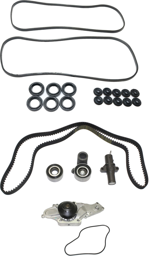 DriveMotive® 2007 Acura MDX Base 6 Cyl 3.7L - 3-Piece Kit Timing Belt Kit, Water Pump Driven By Timing Belt; Interference Engine, Water Pump Included, 6 Cyl 3.7L, includes (1) Timing Belt Kit, (1) Valve Cover Gasket, and (1) Water Pump KIT-101217-05