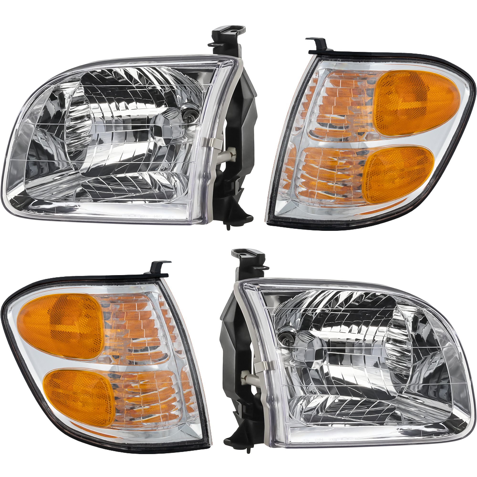 Replacement® 2003 Toyota Sequoia SR5 - 4-Piece Kit Front, Driver and Passenger Side Turn Signal Light, With bulb(s), Sport Utility,  Includes (2) Headlight and (2) Turn Signal Light KIT-111116-01