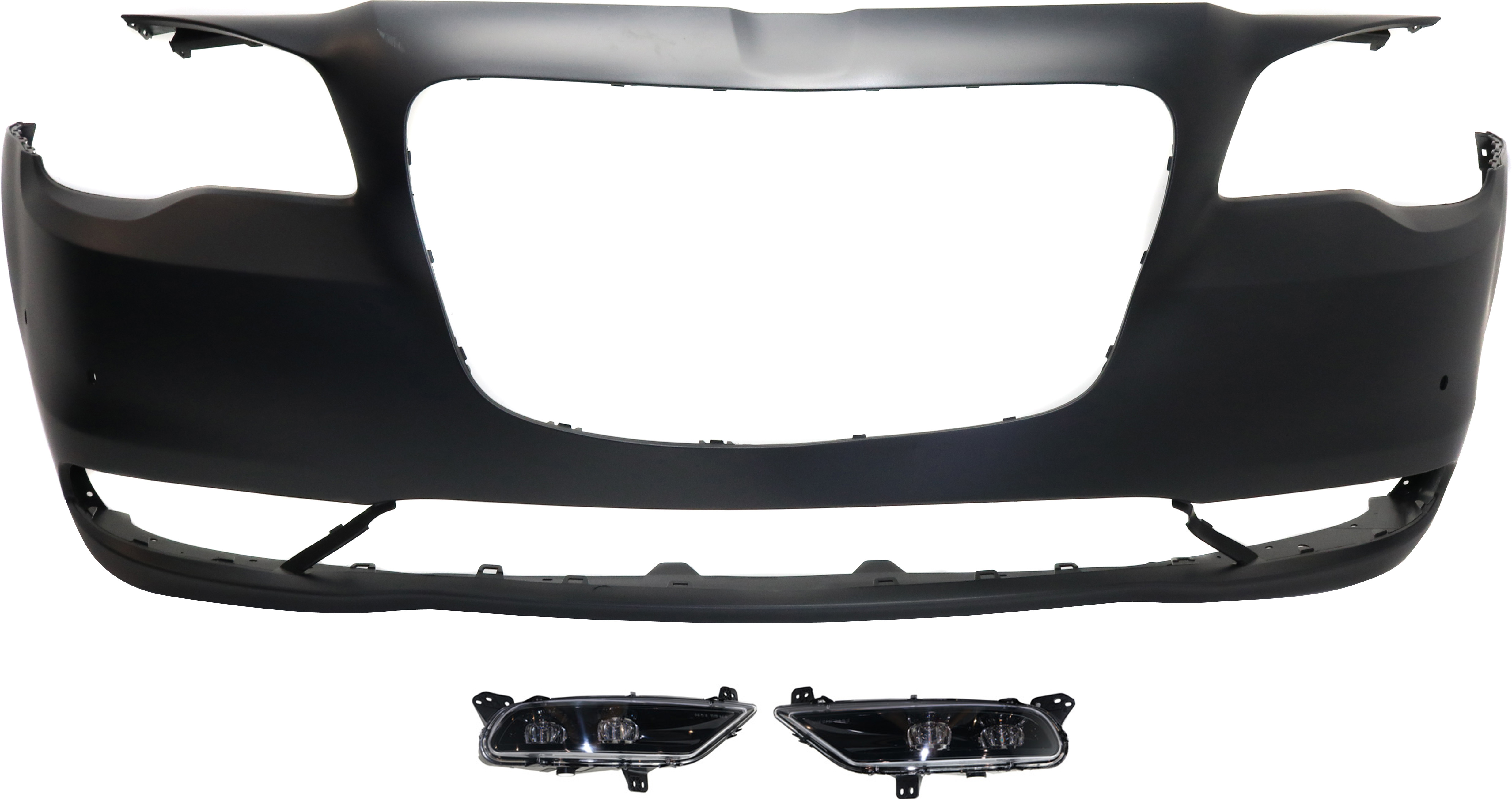 Replacement Front Primed Bumper Cover Kit, includes Fog Lights KIT