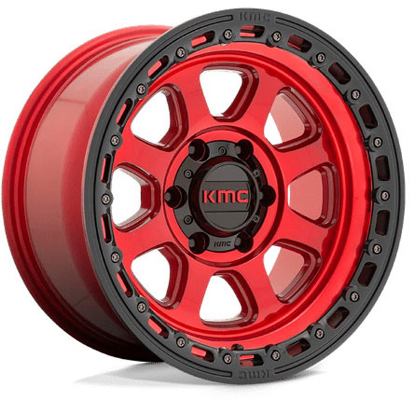 KMC® KM54889080918 Aluminum Red Wheel, 18 in. X 9 in., 8 x