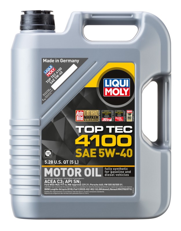 lanthan tæt Igangværende Liqui Moly® Engine Oil Liqui Moly Top Tec 4100 5W-40 Synthetic (5 Liter) -  Replaces OE Number 2330