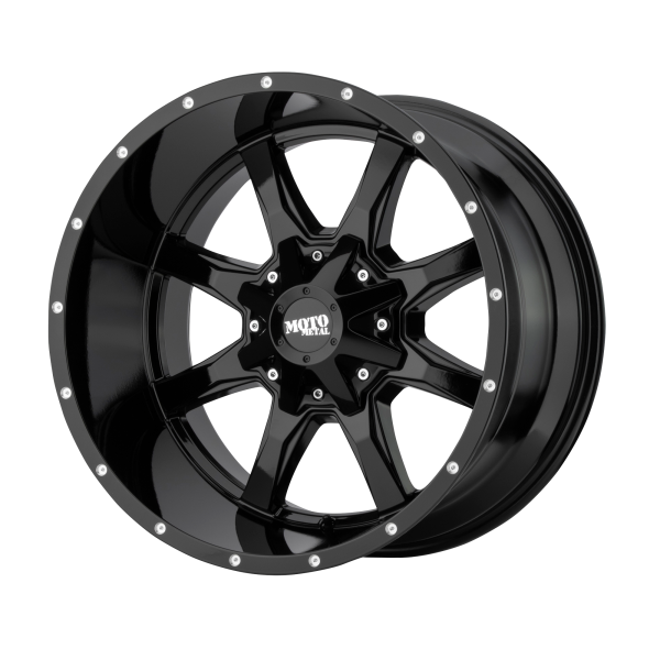Moto Metal Wheel Aluminum Gloss Black, Front or Rear, MO970210873A24N