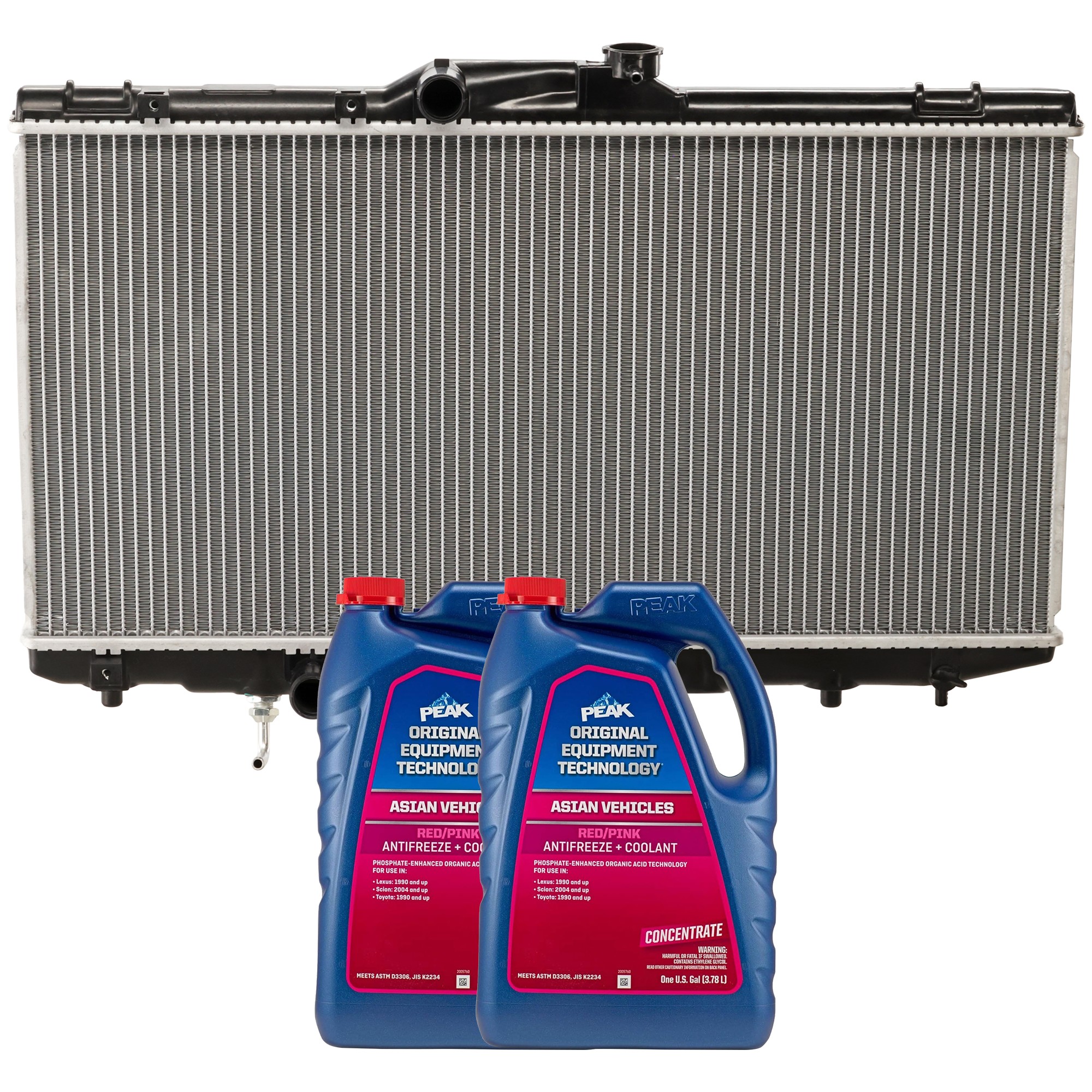 Replacement® 1997 Toyota Corolla - 3-Piece Kit Radiator, 4 Cyl 1.6L, includes (1) Radiator and (2) Coolant/Antifreeze P1409-86-374ROEM-2