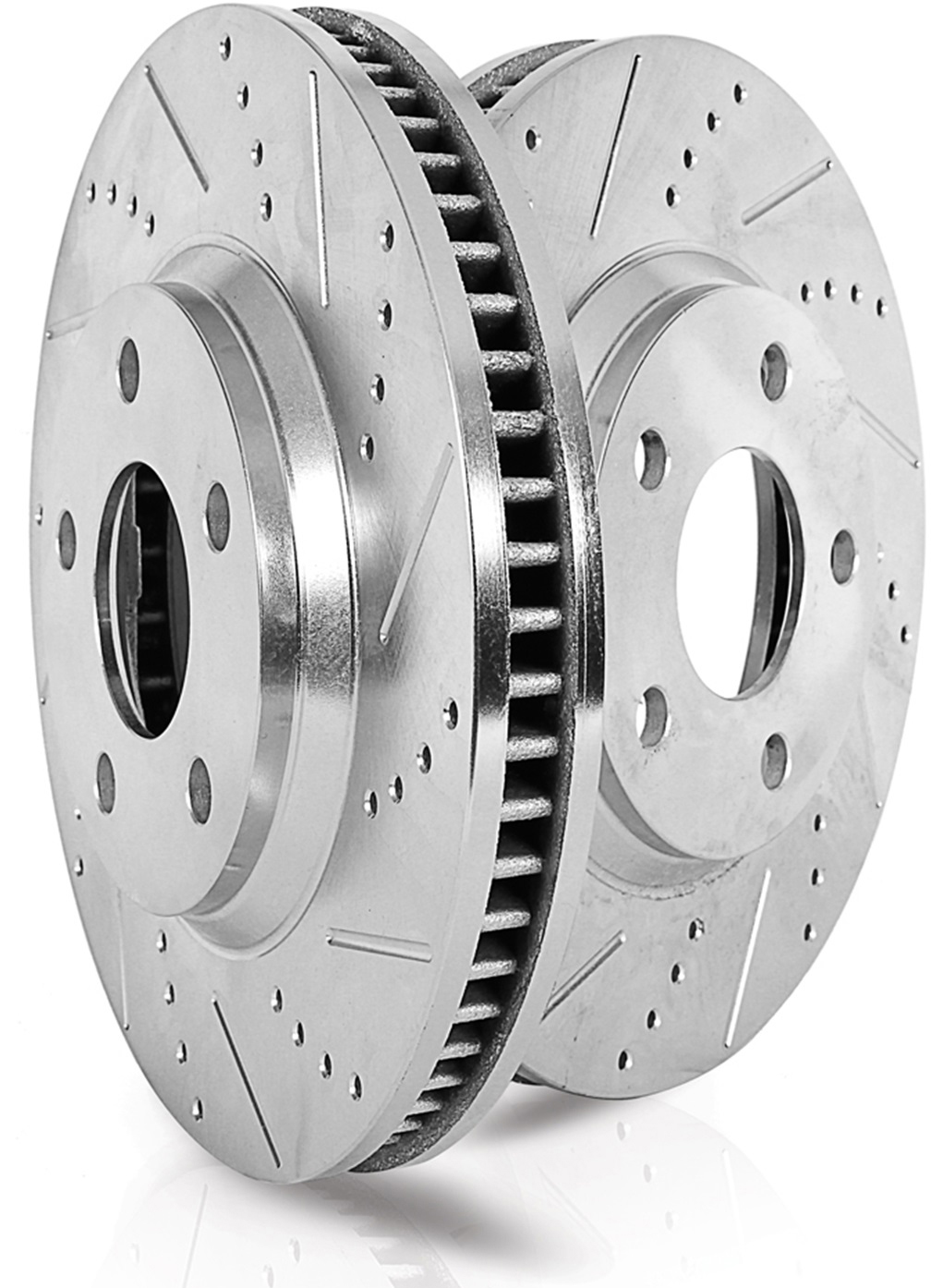 Power Stop JBR962XPR Front Evolution Drilled Slotted Car Brake Discs Rotor Pair - View #9