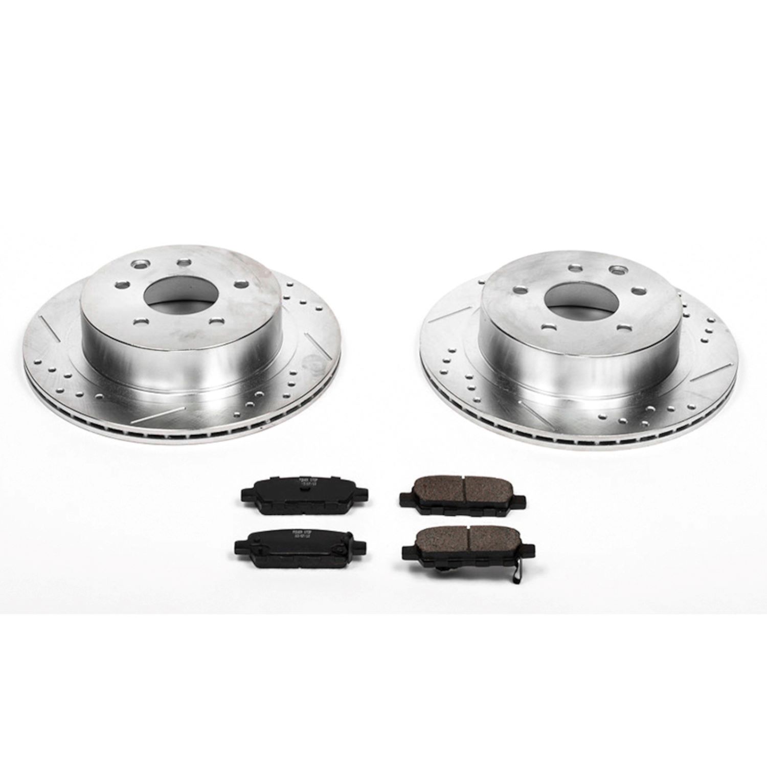Powerstop® K103 Rear Brake Disc and Pad Kit, Cross-drilled
