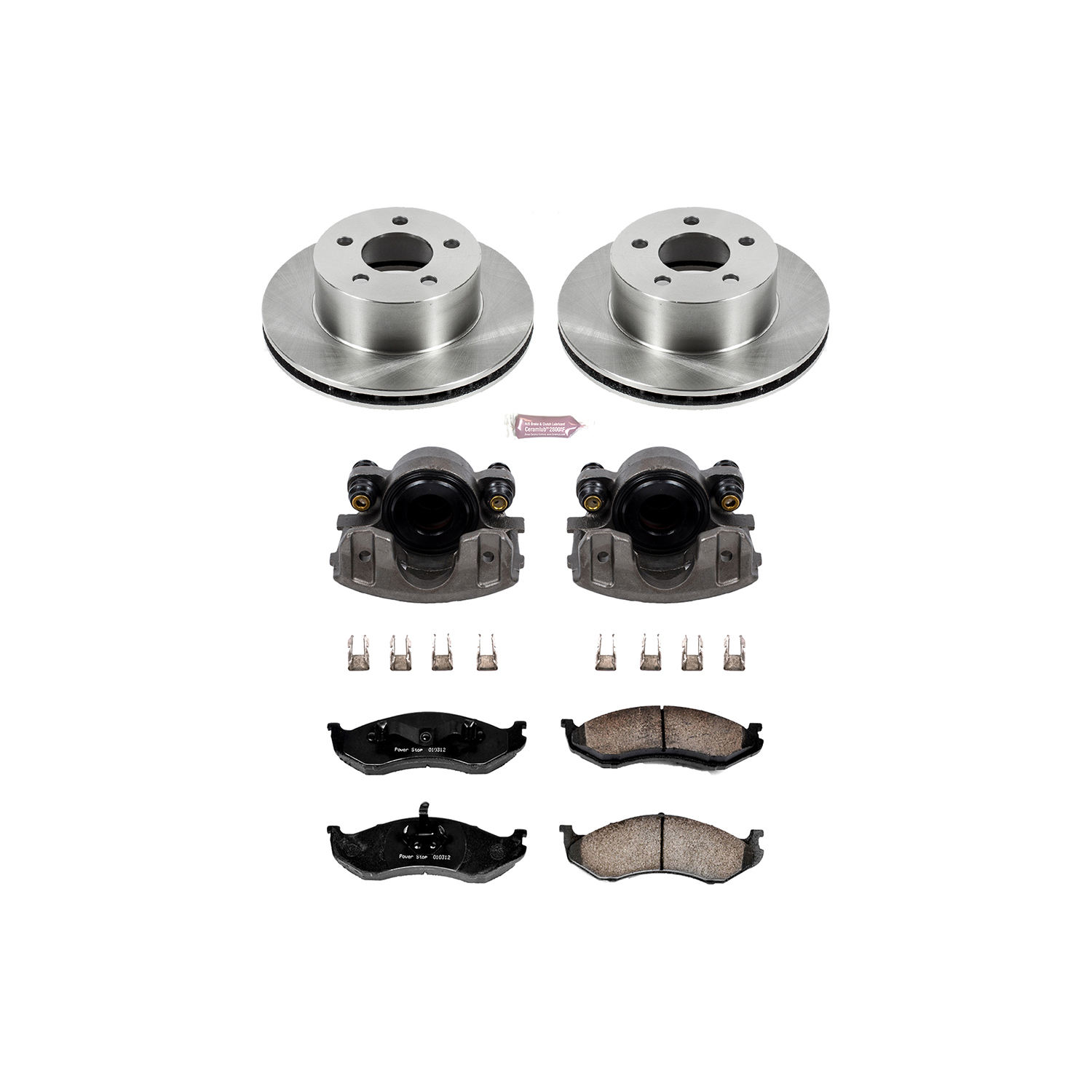 Power Stop KCOE199 Front Stock Replacement Brake Kit with Calipers Power Stop KCOE199 Front Stock Replacement Brake Kit with Calipers