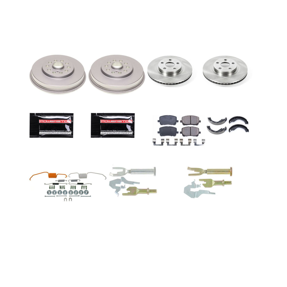 Powerstop® KOE15536DK Front and Rear Brake Disc And Drum Kit