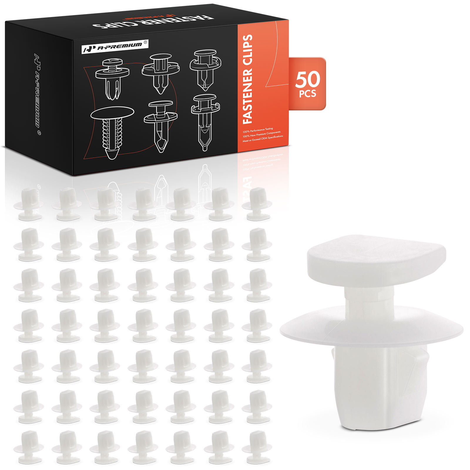 1995 Nissan 300ZX - Clips & Fasteners, White, Nylon, Set of 50