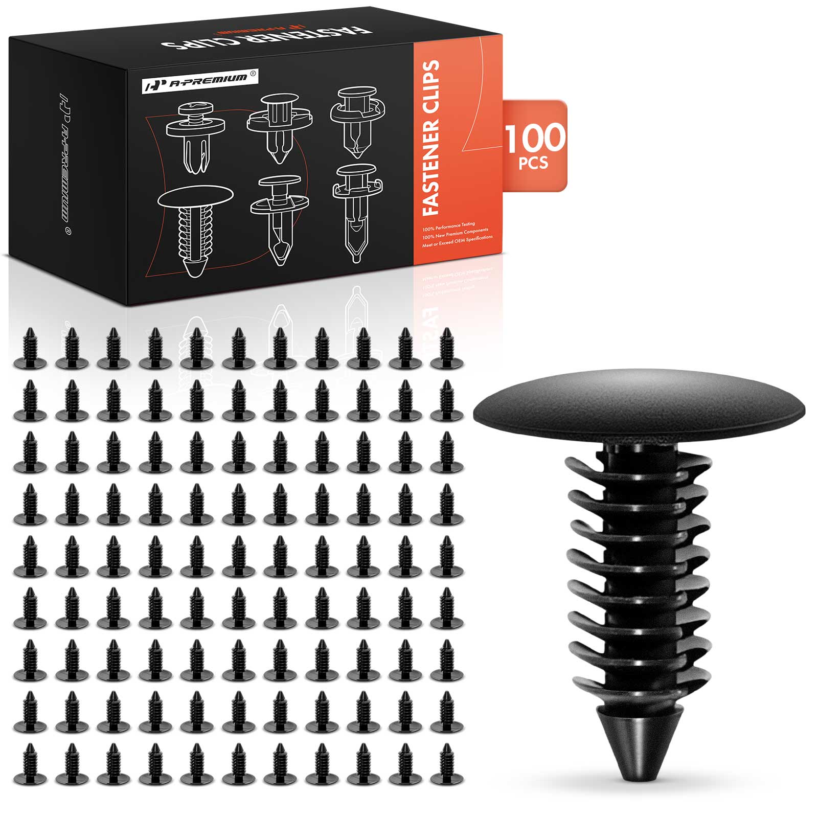 100pc GM Fender Liner Bumper Push Retainer Clips – 1595864 1605396, Assorted Sizes + 5Tool