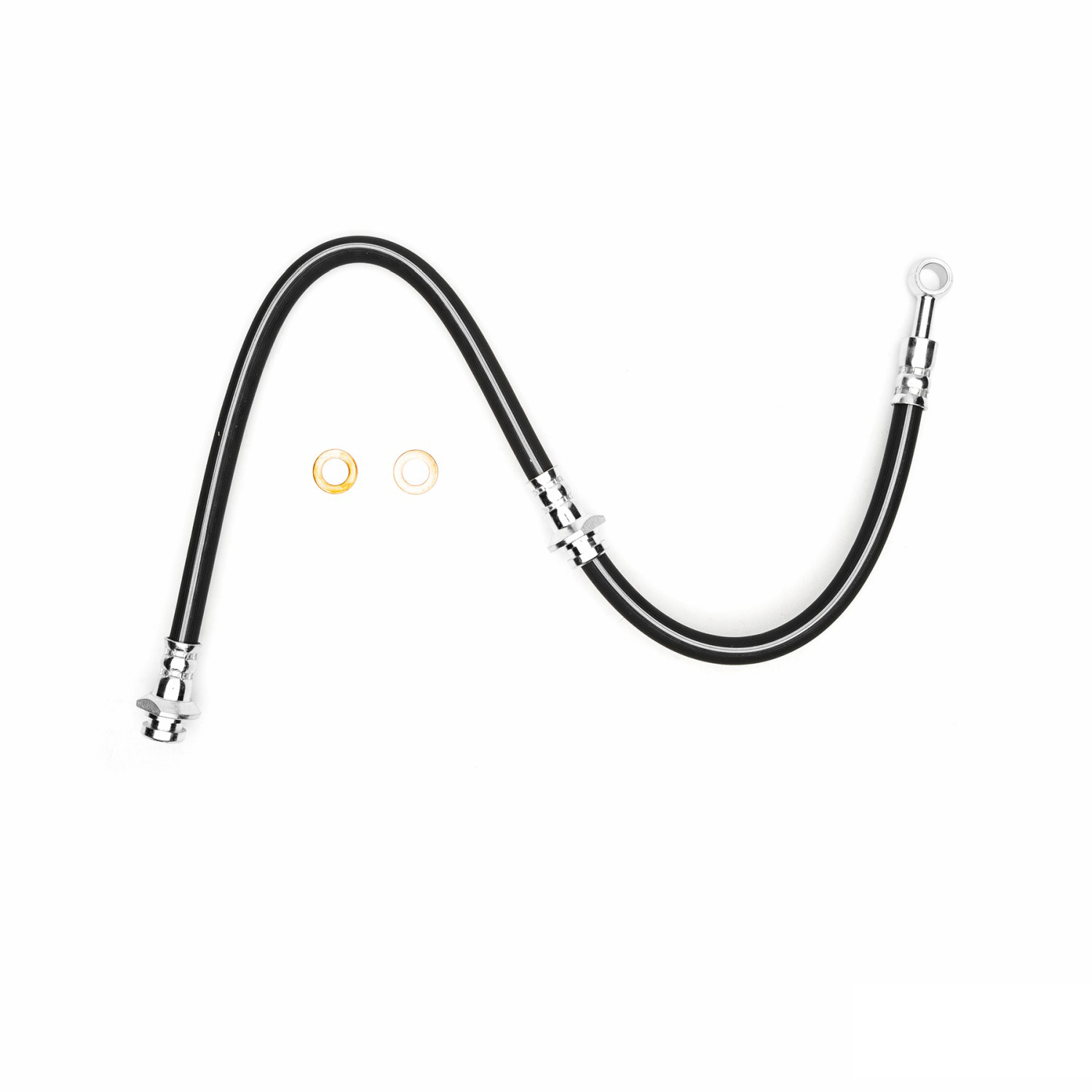 R1 Concepts Brake Hose EPDM, Rear, Passenger Side, 1 Year Limited Warranty BHH-68056