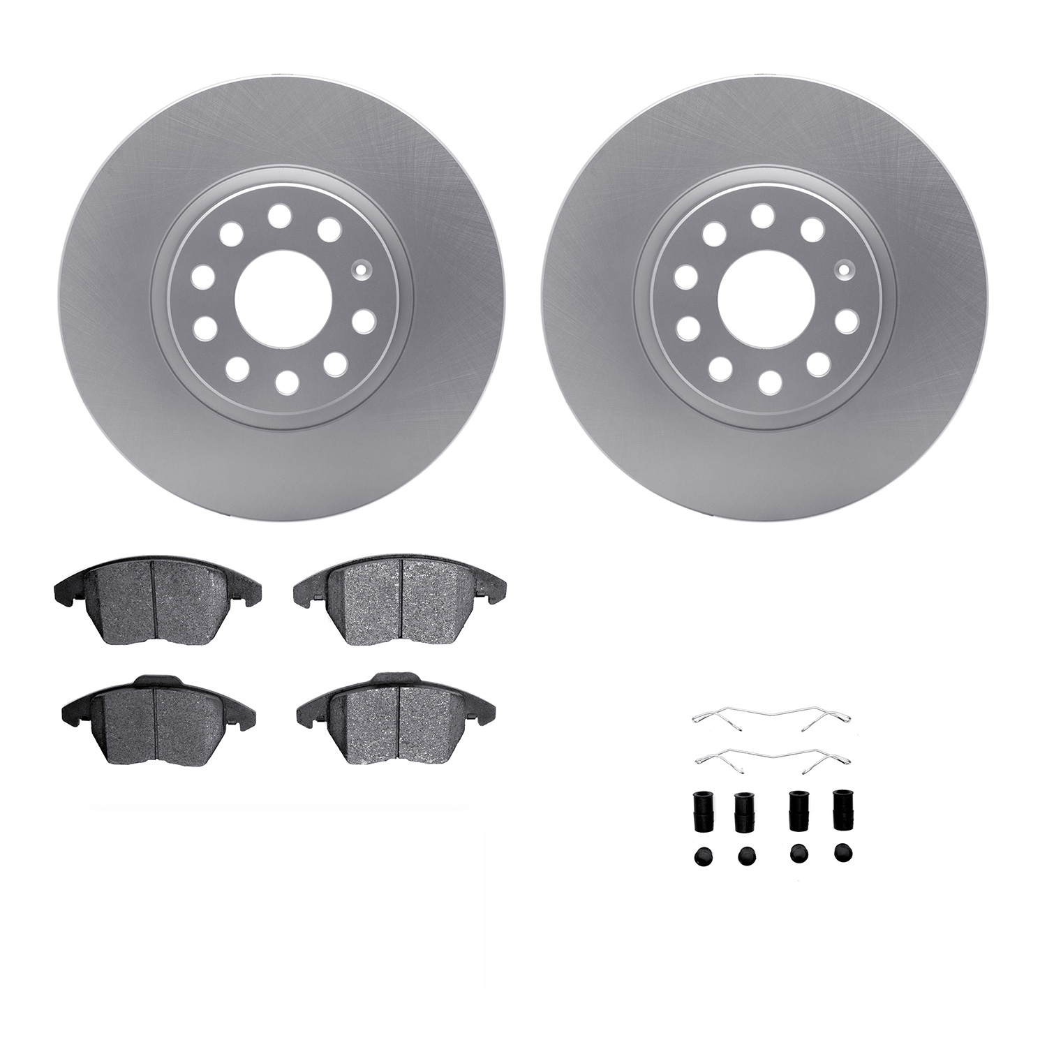 R1 Concepts Brake Disc & Pad Kit GEO-Carbon Rotors with Ceramic Pads Series, Front, 1 Year Limited Warranty WDWH1-74034