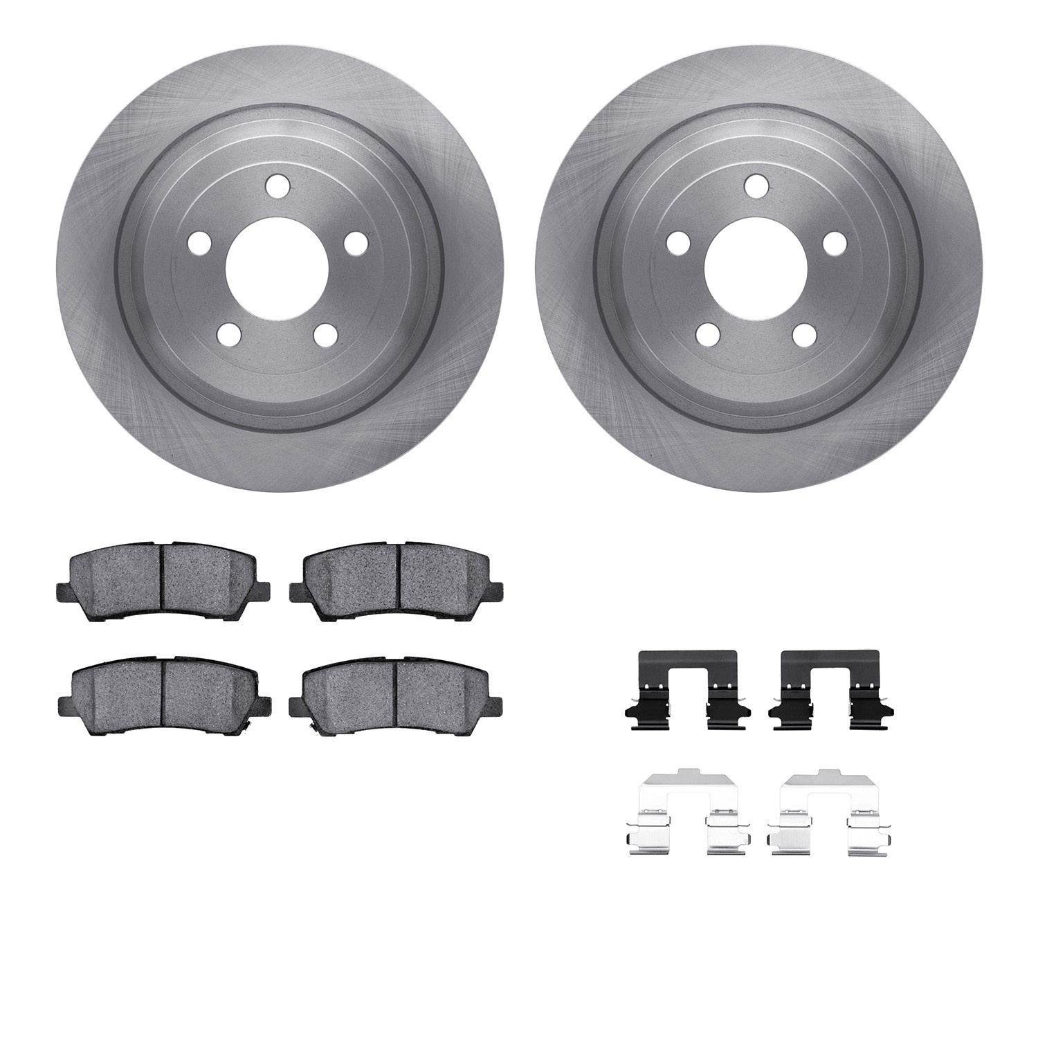 R1 Concepts Brake Disc and Pad Kit, Rear, 1 Year Limited Warranty WFWH1-54232