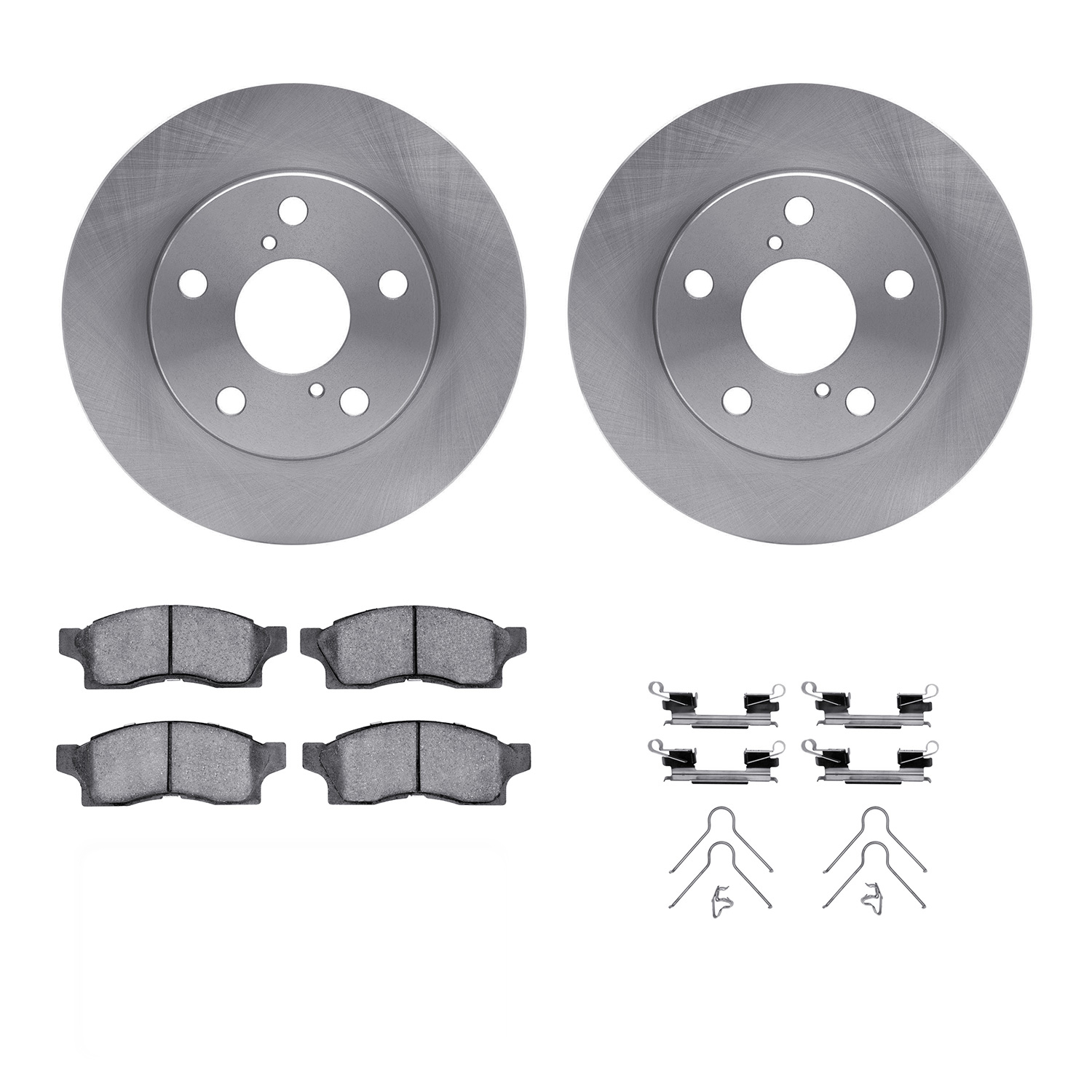 R1 Concepts Brake Disc & Pad Kit eLINE Silver Rotors with Ceramic Pads Series, Front, 1 Year Limited Warranty WFWH1-76083