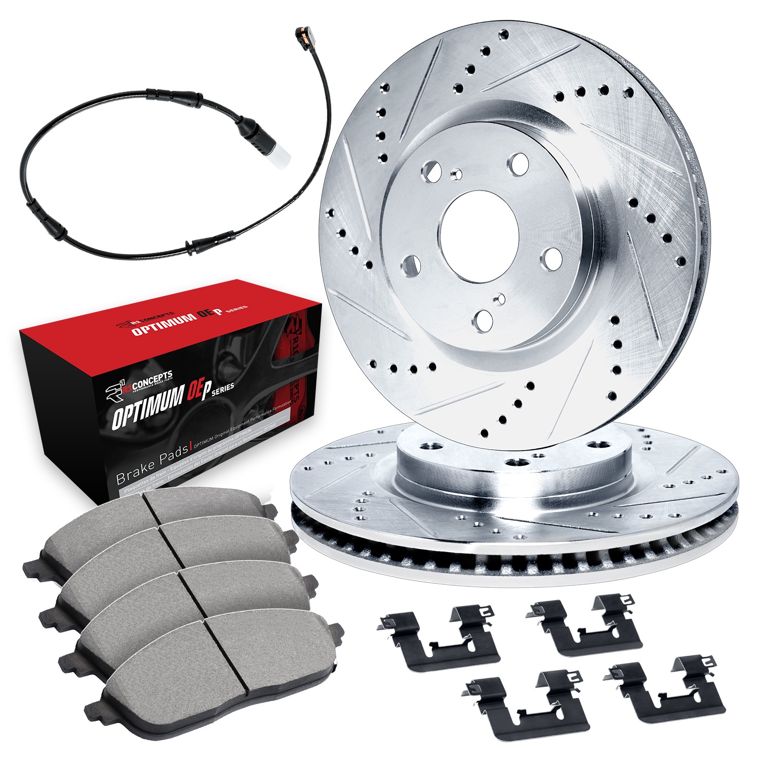 R1 Concepts Brake Disc and Pad Kit, Rear, 1 Year Limited Warranty WGUS1-11003