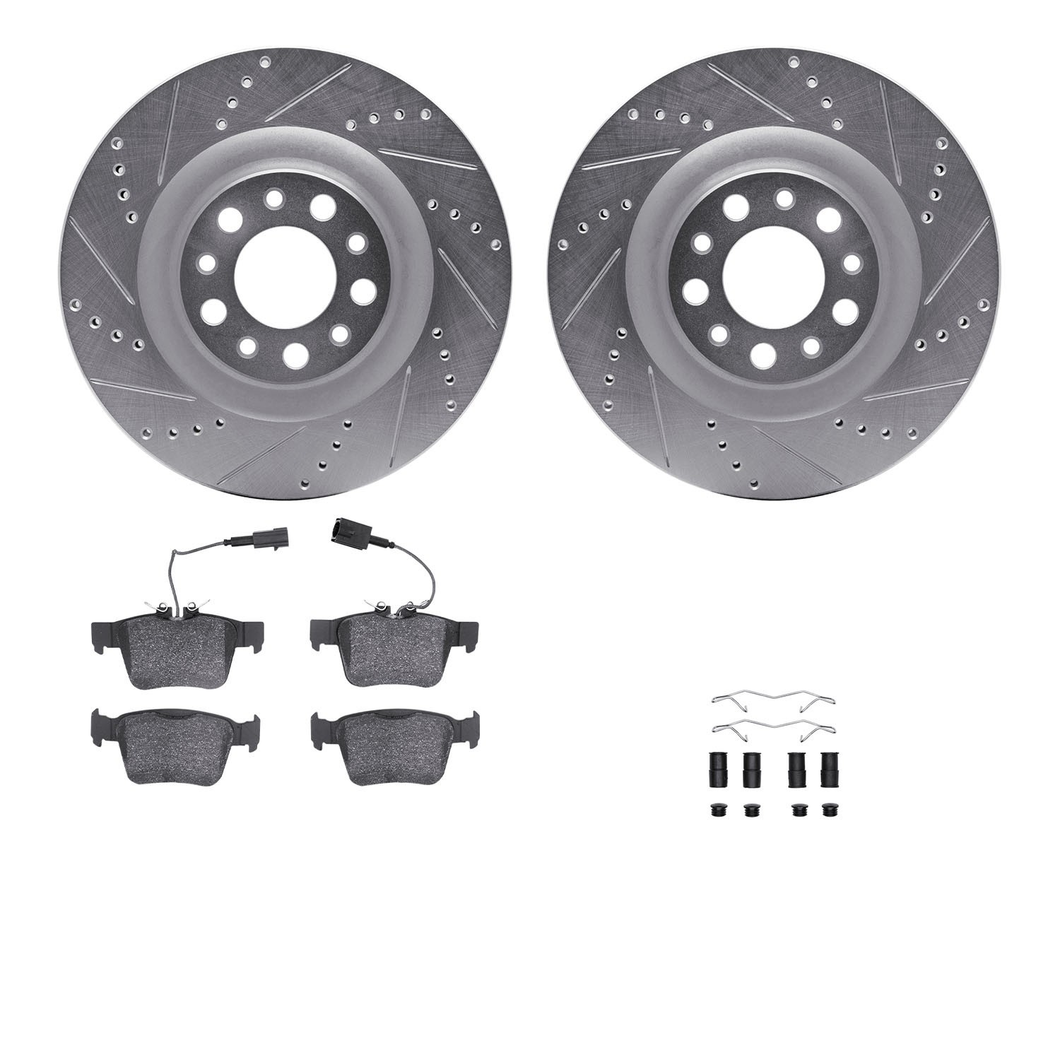 R1 Concepts Brake Disc and Pad Kit, Rear, 1 Year Limited Warranty WGWH1-16007