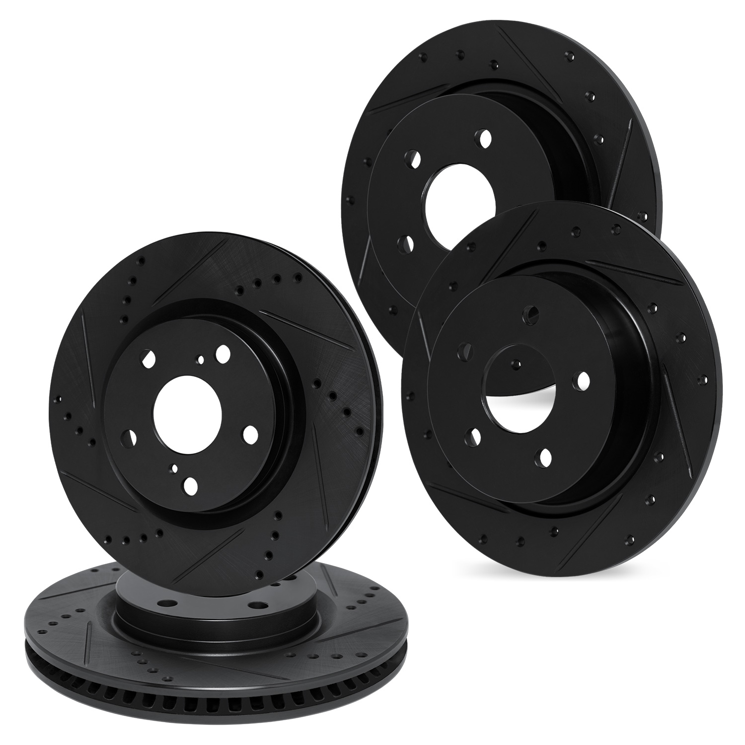 R1 Concepts Brake Disc eLINE Black Series, Front & Rear, 1 Year Limited Warranty WHPN2-47019