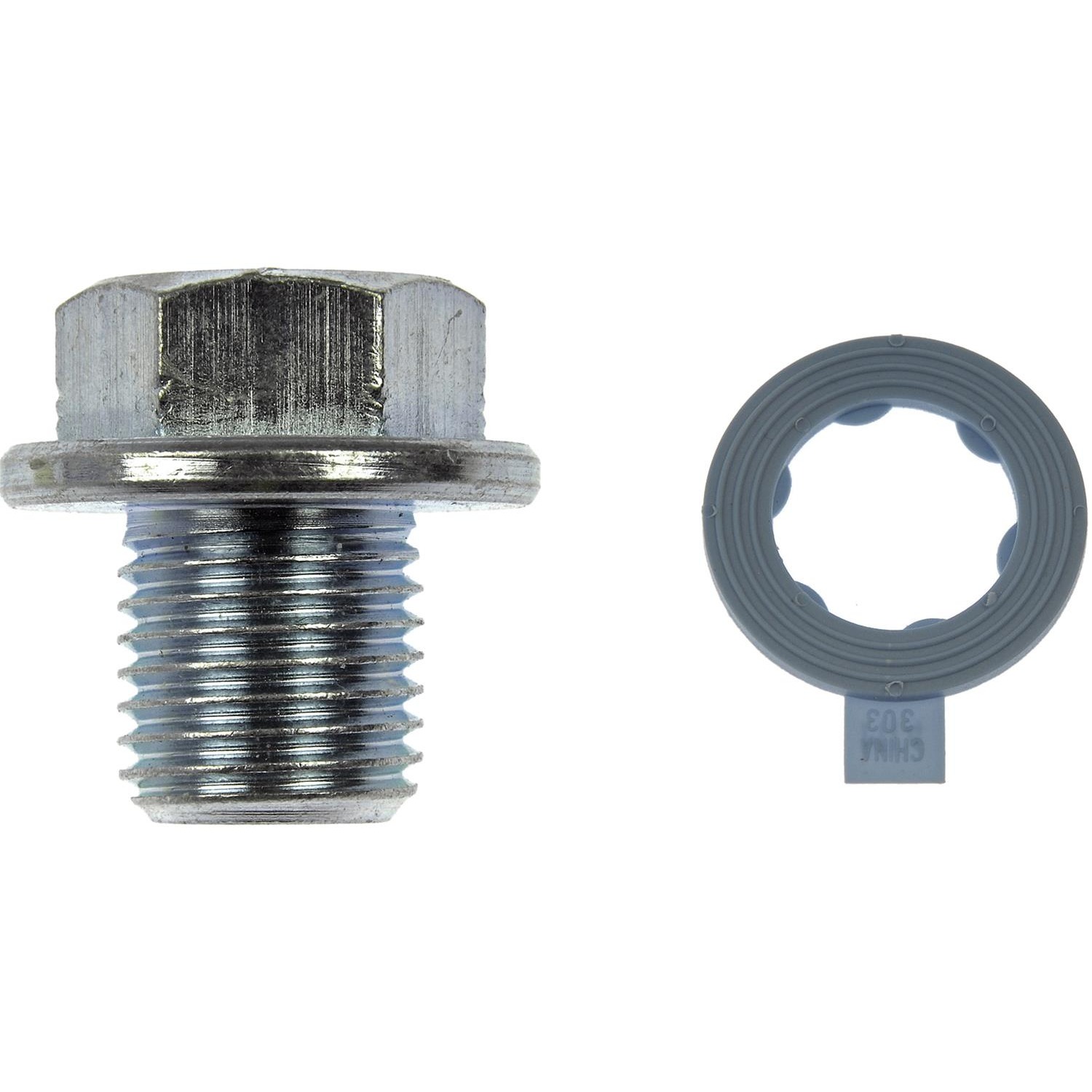 090-033CD AutoGrade Series Oil Drain Plug - Silver, Steel, Direct Fit, Sold Individually - Dorman 090-033CD Oil Drain Plug Standard M14-1.50, Head Size 17mm Compatible with Select Models - Dorman Engine Oil Drain Plug 090-033CD - Oil Drain Plug Standard M14-1.50, Head Size 17mm - Oil Drain Plug Standard M14-1.50, Head Size 17mm - Oil Pan Drain Plug - This replacement engine oil drain plug is a direct replacement for a damaged or worn original equipment drain plug, precisely matching the thread pitch to ensure a quality seal. - 2023-73 - Standard Engine Oil Drain Plug: M14-1.50 Thread, 17 mm Head, 1 Pack
