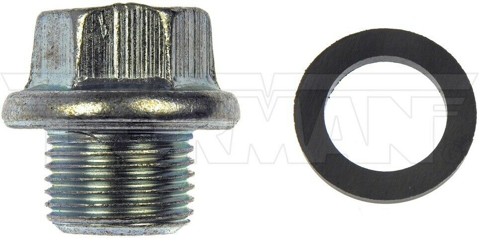 090-042CD AutoGrade Series Oil Drain Plug - Silver, Carbon Steel, Flanged hex, Direct Fit, Sold Individually - Dorman 090-042CD Oil Drain Plug Standard M18-1.50, Head Size 19Mm Compatible with Select Models - Dorman Engine Oil Drain Plug 090-042CD - Oil Drain Plug Standard M18-1.50, Head Size 19Mm - Oil Drain Plug Standard M18-1.50, Head Size 19Mm - Oil Pan Drain Plug - This replacement engine oil drain plug is a direct replacement for a damaged or worn original equipment drain plug, precisely matching the thread pitch to ensure a quality seal. - Chrysler 1985-82, Dodge 1986-71, Plymouth 1986-76, Subaru 1973-72, Toyota 1992-74 - Standard Engine Oil Drain Plug: M18x1.5 Thread, 0.75 " Head, 1 Pack