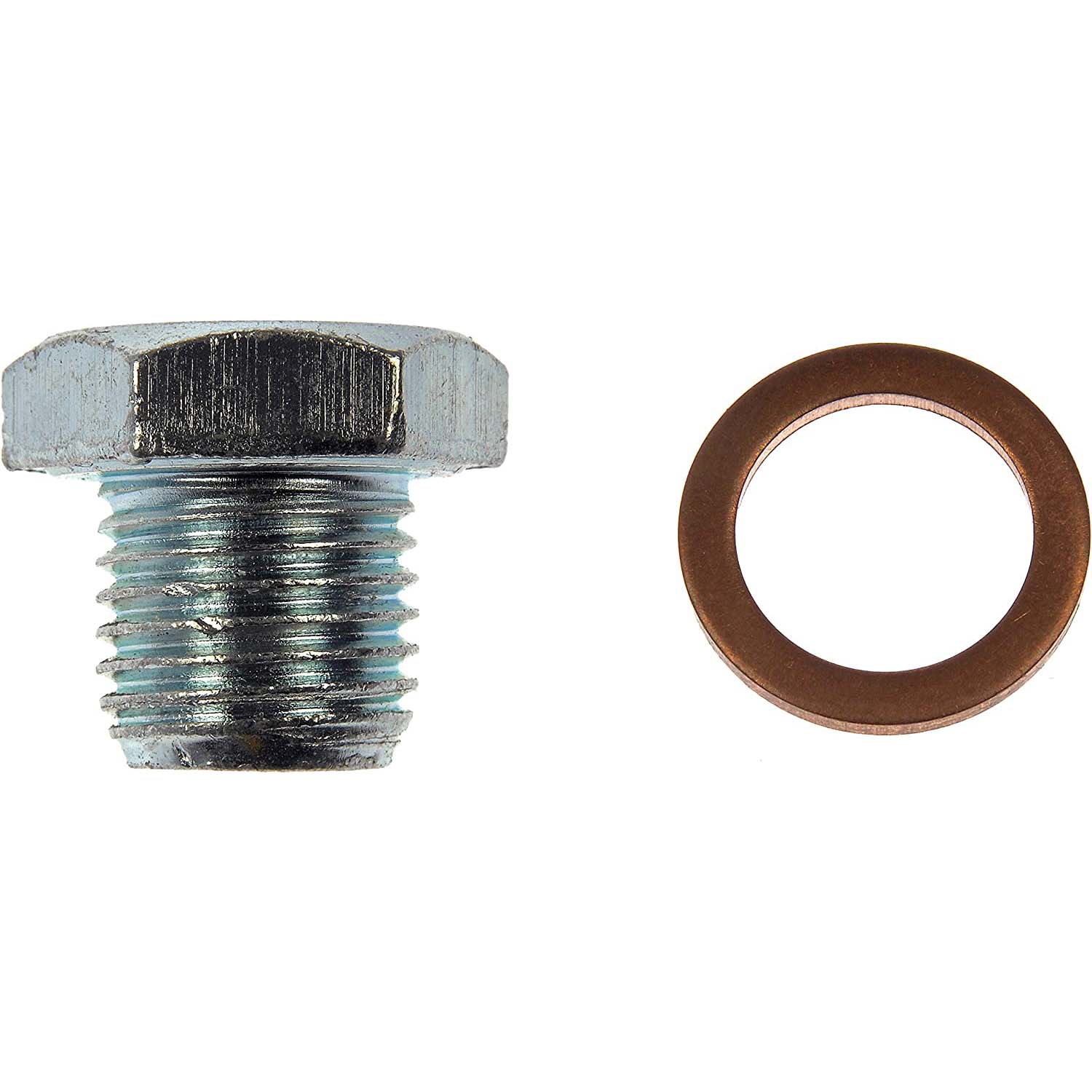 090-154 AutoGrade Series Oil Drain Plug - Natural, Steel, Standard, Direct Fit, Sold Individually - Dorman 090-154 Oil Drain Plug Standard M14-1.50, Head Size 19mm Compatible with Select Isuzu Models, 5 Pack - Dorman Engine Oil Drain Plug 090-154 - OIL DRAIN PLUG - Oil Drain Plug Standard M14-1.50, Head Size 19mm - Oil Pan Drain Plug - This replacement engine oil drain plug is a direct replacement for a damaged or worn original equipment drain plug, precisely matching the thread pitch to ensure a quality seal. - Isuzu Amigo 2000-98, Isuzu Rodeo 2003-98, Isuzu Rodeo Sport 2003-01 - Oil Drain Plug Standard M14-1.50, Head Size 19mm