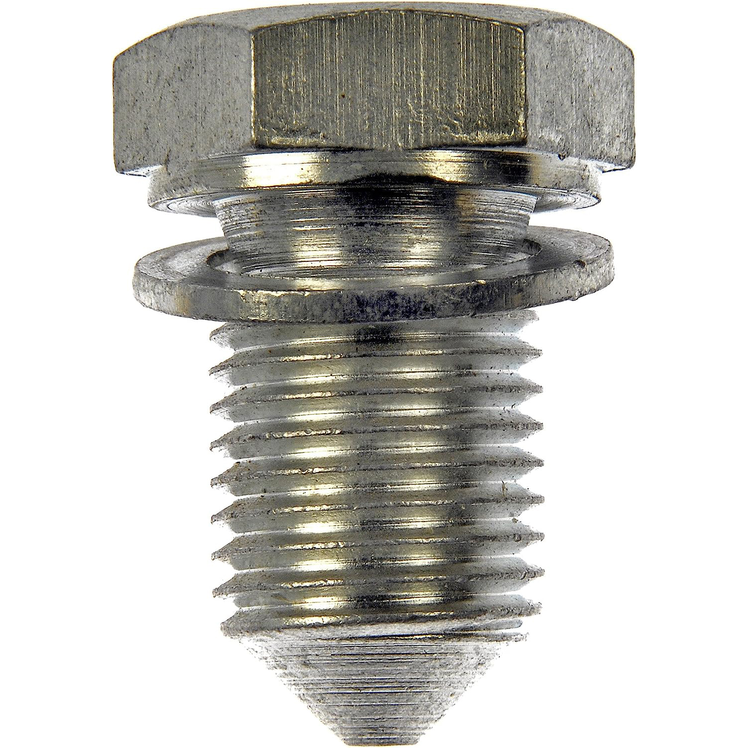 090-171 AutoGrade Series Oil Drain Plug - Natural, Steel, Pilot point with floating washer, Direct Fit, Sold Individually - Dorman 090-171 Oil Drain Plug Pilot Point With Floating Washer M14-1.50, Head Size 19mm Compatible with Select Audi / Seat / Volkswagen Models, 5 Pack - Dorman Engine Oil Drain Plug 090-171 - OIL DRAIN PLUG - Oil Drain Plug Pilot Point With Floating Washer M14-1.50, Head Size 19mm - Oil Pan Drain Plug - This replacement engine oil drain plug is a direct replacement for a damaged or worn original equipment drain plug, precisely matching the thread pitch to ensure a quality seal. - Audi 2019-98, Porsche 2019-18, Seat 2015-13, Seat 2005-03, Volkswagen 2023-98 - Oil Drain Plug Pilot Point With Floating Washer M14-1.50, Head Size 19mm - Pilot Point Engine Oil Drain Plug: M14-1.50 Thread, 19mm Head (Sold by each)