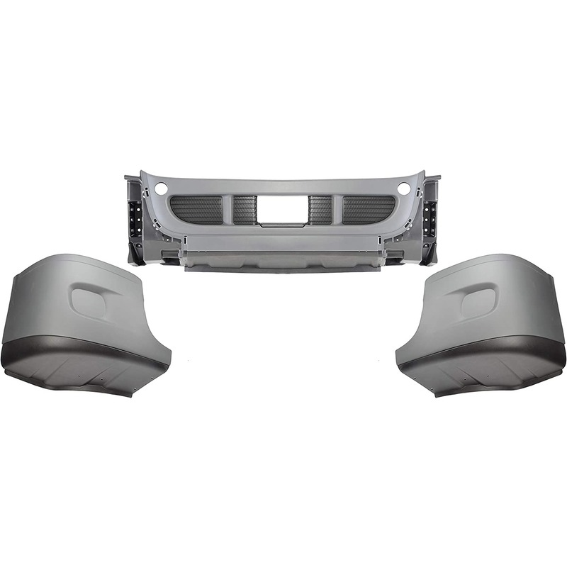 242-6016 Front Bumper, Painted Gray, without Fog Lamp Holes - Bumper Assembly - Heavy Duty Bumper Assembly - Bumper Fascia - Fascia - This replacement bumper maintains a vehicle's appearance and ensures meets safety inspection requirements. Made of quality materials, it matches the fit and appearance of the original equipment bumper. - Freightliner Cascadia 2017-08 - DORMAN 62" Plastic Heavy Duty Bumper Assembly for Freightliner - Dorman - HD Solutions Bumper 242-6016 - Heavy Duty Bumper Assembly