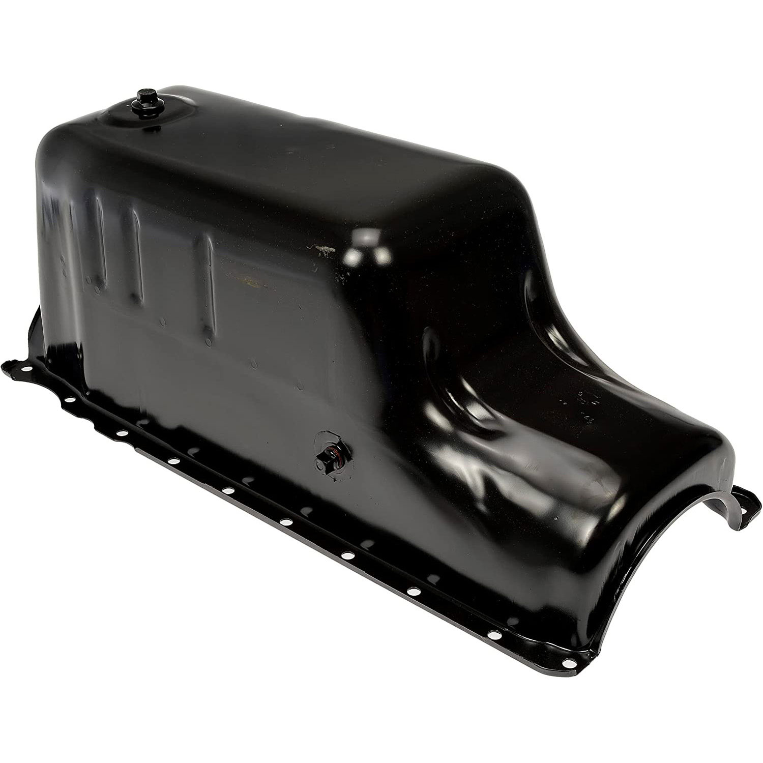 264-088 Oil Pan, 7.0/6.0L Engine, 8 Cyl - Dorman Oil Pan 264-088 - Engine Oil Pan - Coated Steel, Rear Sump, 23" Length, 32L Capacity, with Drain Plug - Oil Pan - Engine Oil Pan - Crankcase Assembly - Oil Sump - Oil pan leaking? This engine oil pan is precision-engineered to match the original equipment pan on specific vehicle years, makes and models for a reliable replacement. - Chevrolet 2000-91, GMC 2000-91