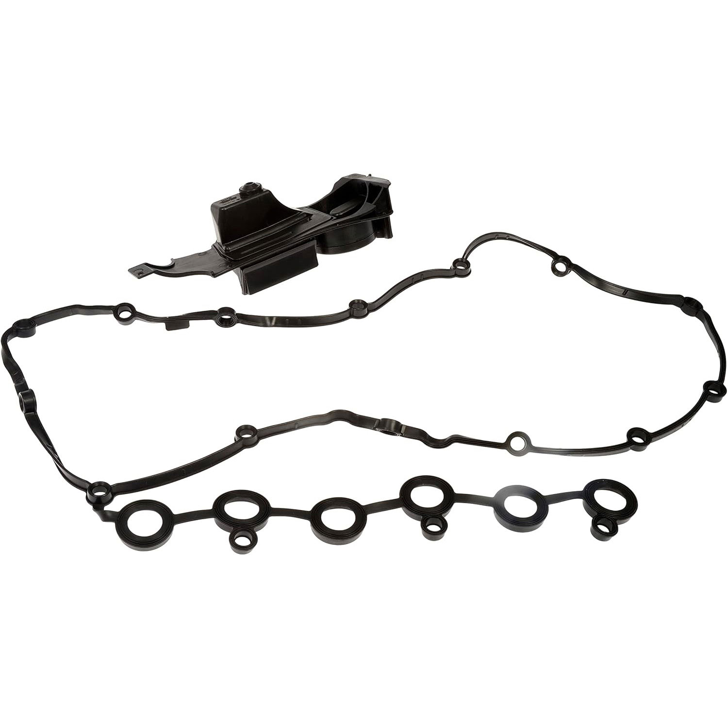 264-927 Valve Cover Gasket, 3.6L, 6Cyl OE Solutions Series - Dorman 264-927 Valve Cover PCV Assembly Compatible with Select Audi/Volkswagen Models (OE FIX) - Dorman - OE Solutions Engine Crankcase Vent Valve 264-927 - Valve Cover PCV Assembly - VALVE COVER - Valve Cover PCV Assembly - Crankcase Ventilation Valve - PCV Valve - The valve covers on V6 engines on popular Volkswagen models have a PCV valve that is located within the valve cover. When the PCV valve is replaced, the dealer supplies only a complete valve cover/PCV assembly. This Dorman OE FIX diaphragm kit allows the replacement of just the PCV valve, and also includes a new valve cover gasket for a convenient, complete repair. - Audi 2010-07, Volkswagen 2018-06