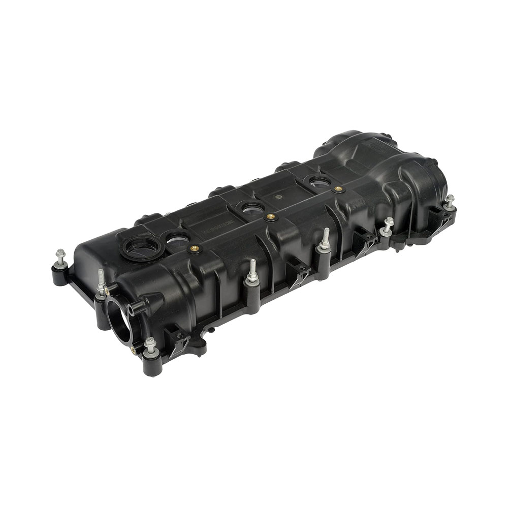 264-938 Passenger Side Valve Cover, 6 Cyl., 3.2/3.6L Engines - Dorman 264-938 Passenger Side Engine Valve Cover Compatible with Select Models - Dorman - OE Solutions Engine Valve Cover 264-938 - Valve Cover Kit - Valve Covers: With Gasket, Direct Replacement, Plastic, Passenger Side - VALVE COVER - Valve Cover Kit - Rocker Arm Cover - The components in this valve cover kit are designed to match the fit and function of the original equipment on specified vehicles. In addition to a precision-manufactured valve cover for the right side of the engine (for transverse-mounted engines, this would be the side of the engine closest to the firewall, or Bank 1 side), the kit includes a gasket, spark plug tube seals, and factory-style captive hardware. Engineered to help protect the engine components and prevent oil leaks, this kit provides everything needed to replace a warped or damaged valve cover. - Chrysler 2021-11, Dodge 2021-11, Jeep 2021-11, Ram 2021-12