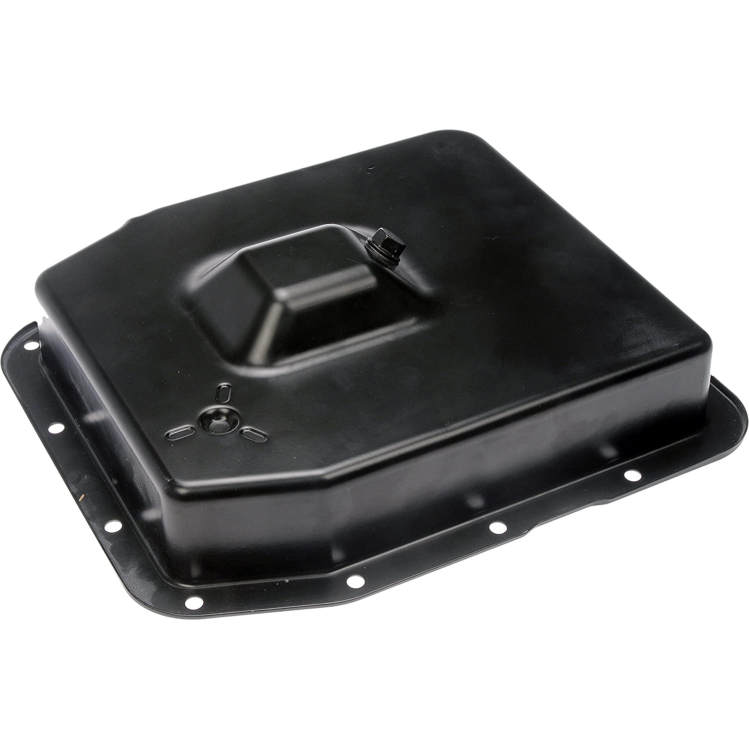 265-813 OE Solutions Series Transmission Pan - Direct Fit, Sold individually - Dorman 265-813 Transmission Oil Pan Compatible with Select Ford / Lincoln / Mercury Models - Dorman 265-813 Transmission Oil Pan for Specific Ford / Lincoln / Mercury Models, Black Fits select: 1994-2003,2005-2010 FORD F150 - Dorman Transmission Oil Pan 265-813 - DORMAN Transmission Pan with Drain Plug for Ford - Black - Transmission Oil Pan: Direct Fit, Steel, 17 Quart - TRANSMISSION PAN - Transmission Pan With Drain Plug - Trans Pan - Transmission Sump - Automatic Transmission Oil Pan - This replacement transmission oil pan is a direct replacement for a damaged original equipment transmission pan. Made of quality materials, it's designed for reliable, leak-free service. - Ford 2014-92, Lincoln 2011-93, Mercury 2011-92 - Transmission Pan With Drain Plug