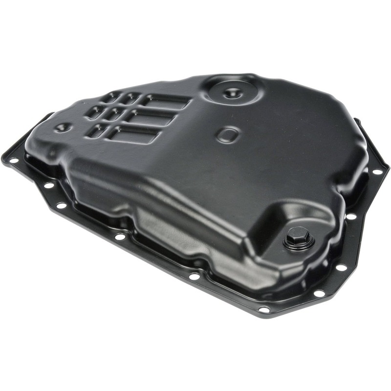 265-842 OE Solutions Series Transmission Pan - Black, Steel, Stock Depth, Direct Fit, Sold individually - Dorman 265-842 Transmission Oil Pan Compatible with Select Nissan Models - Dorman Transmission Oil Pan 265-842 - Transmission Oil Pan: Direct Fit, Steel, 7.3 Quart - TRANSMISSION PAN - Transmission Pan With Drain Plug - Transmission Sump - Trans Pan - Automatic Transmission Oil Pan - This replacement transmission oil pan is a direct replacement for a damaged original equipment transmission pan. Made of quality materials, it's designed for reliable, leak-free service. - Nissan Sentra 2016-13, Nissan Versa 2016-12, Nissan Versa Note 2019-14 - Transmission Pan With Drain Plug
